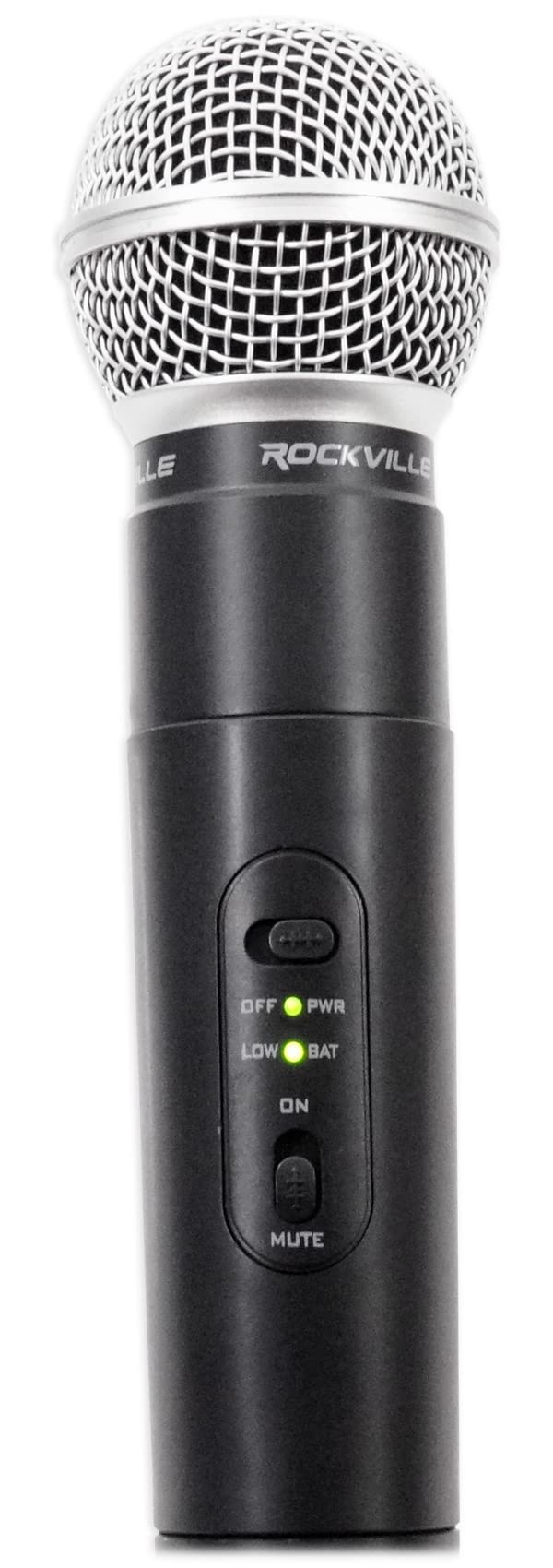Rockville RWM4200VH 4-Pack Wireless Handheld Microphones for Church, Karaoke, Live Performances & Events - UHF Professional Sound System with Crystal Clear Audio