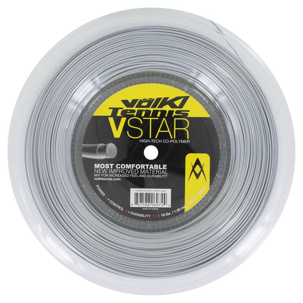 Premium V Star Tennis String Reel - Silver Color | Professional Tennis String for Enhanced Performance | Perfect for Competitive Play & Training Sessions