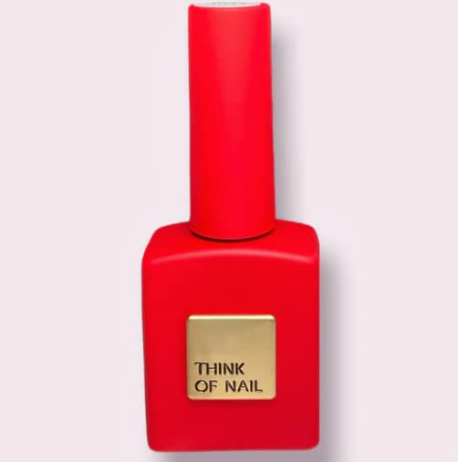 THINK OF NAIL Polish - 10ml Red Nail Lacquer - Long Lasting & Vibrant Color - Perfect for Manicures, Pedicures & Nail Art Designs
