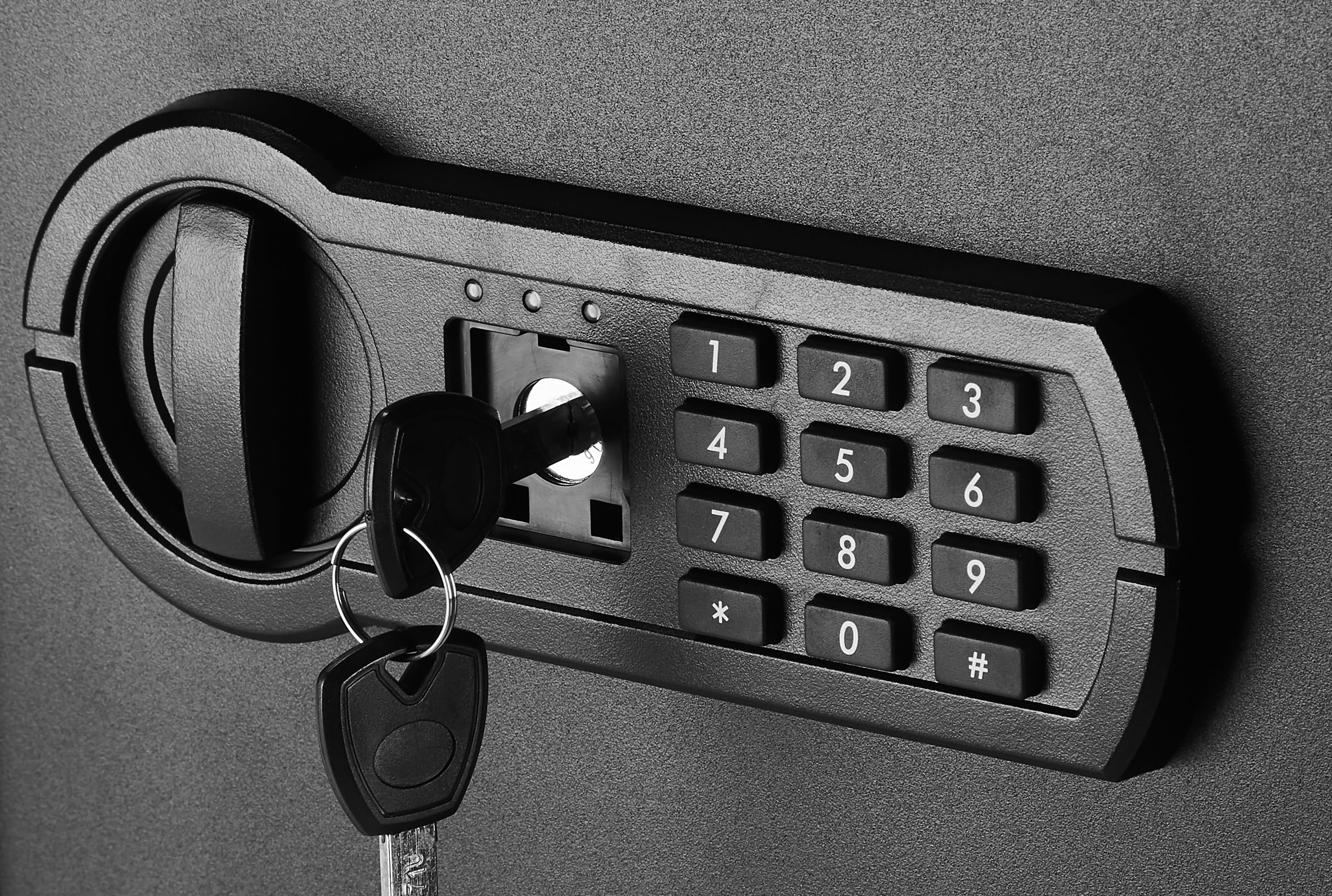 Amazon Basics Small Steel Security Safe with Electronic Keypad Lock - 1.8 Cubic Feet Black Home Safe for Jewelry, Cash & Documents | Bedroom, Office & Closet Storage Solution
