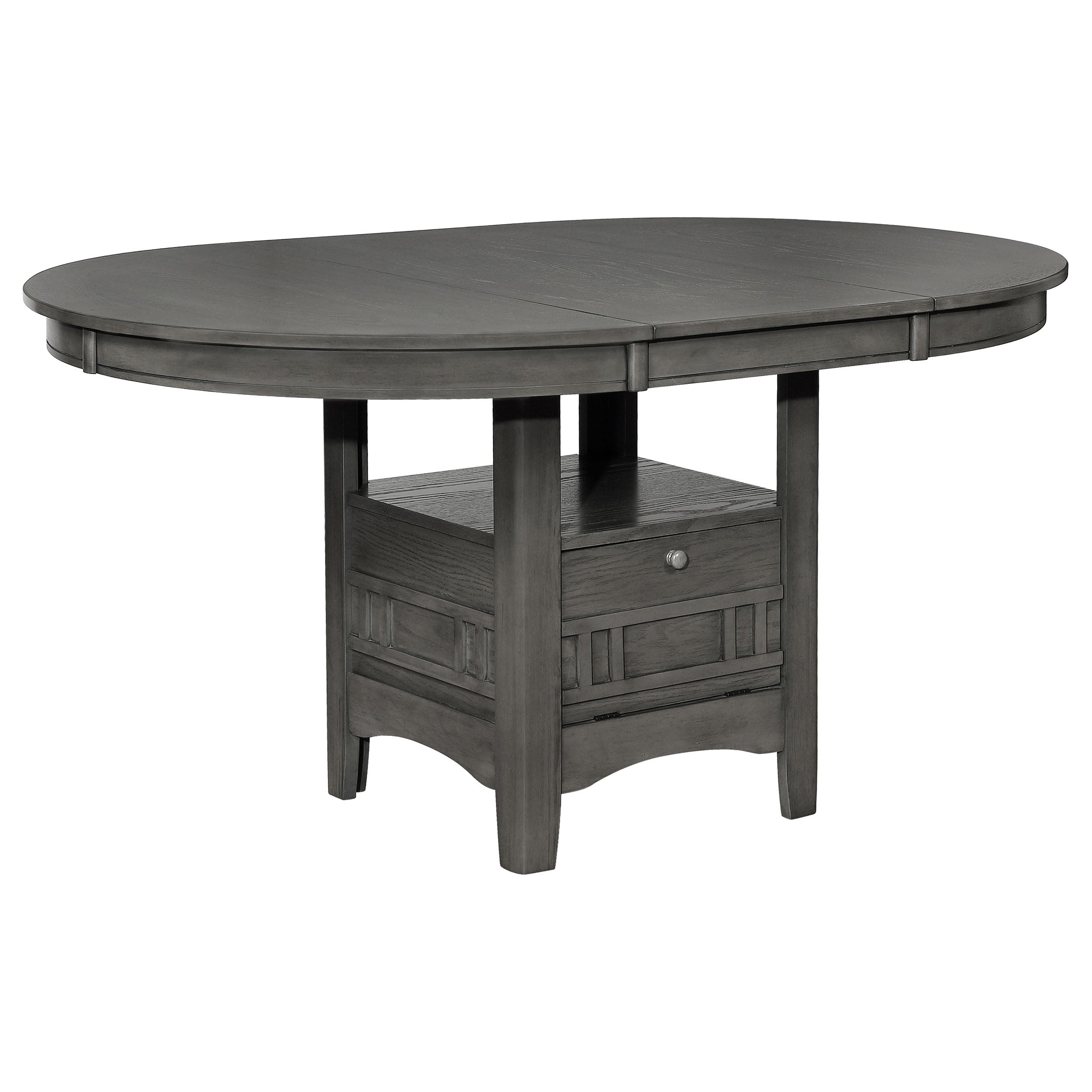 LAVON Storage Dining Table by Coaster Furniture - Medium Grey Finish, 108211 - Perfect for Small Spaces, Apartments & Modern Dining Rooms