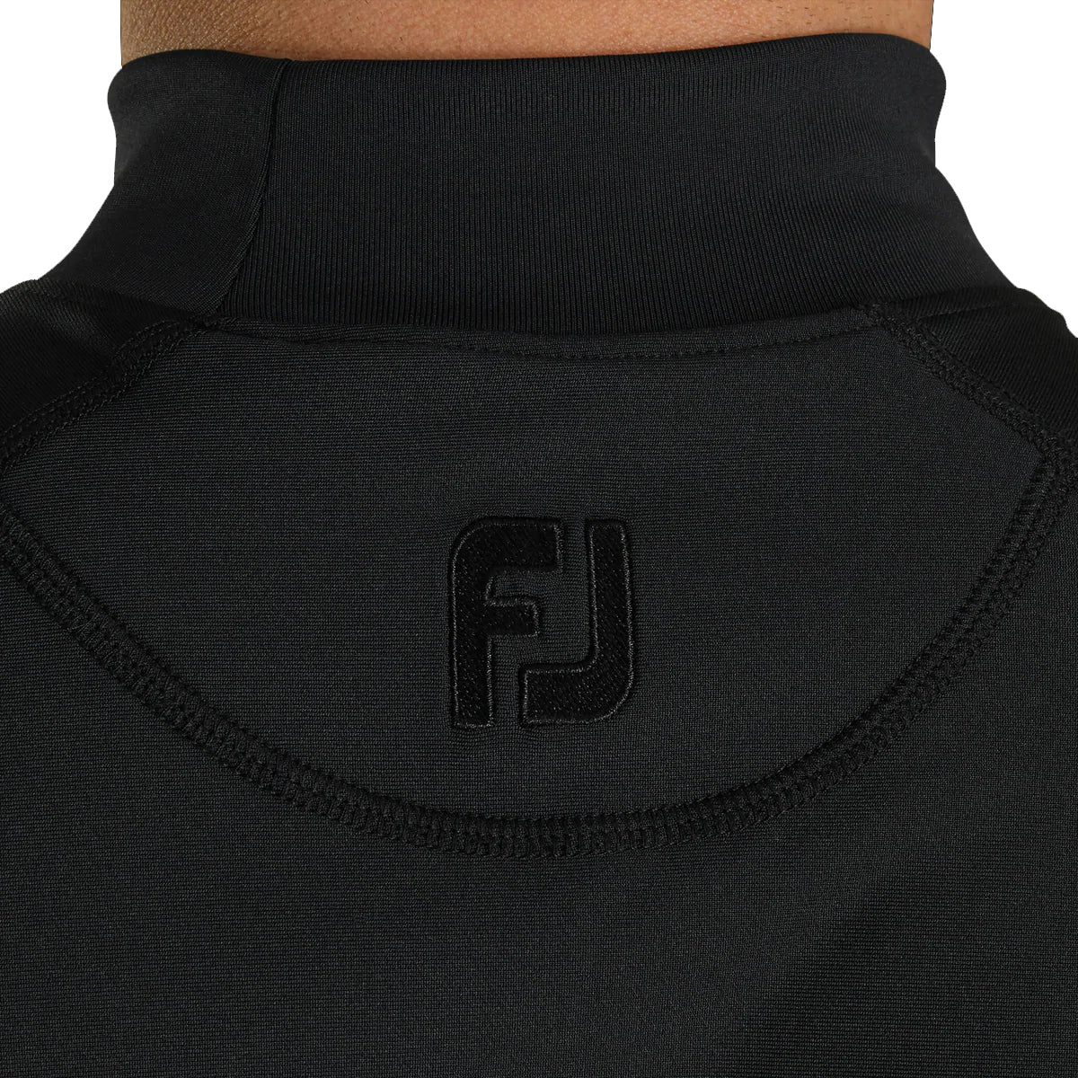 FootJoy Mock Black Men's Long Sleeve Golf Shirt - Moisture-Wicking Performance Polo for Golfers - Perfect for Golf Tournaments & Casual Wear