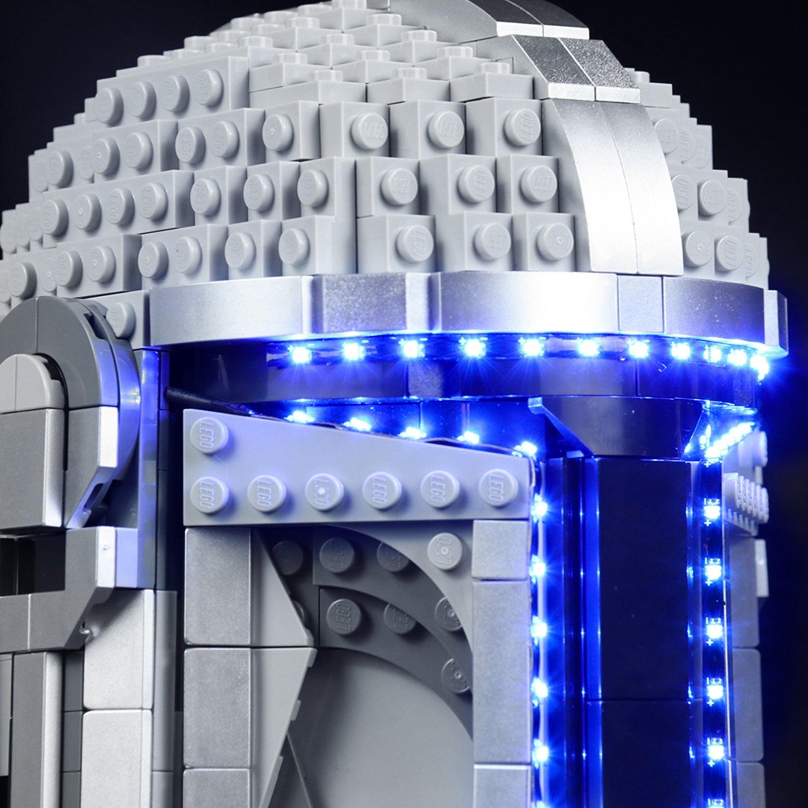 Lego Star Wars Mandalorian Helmet 75328 Light Kit - LED Lighting Set for Display & Collection - Perfect for Home Decor, Cosplay & Star Wars Fans