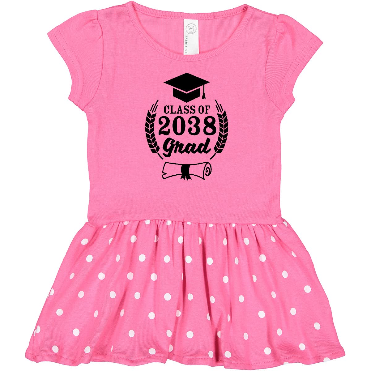 Inktastic Class of 2038 Graduation Baby Dress with Diploma & Cap - Cute Infant Outfit for Graduation Photos, Ceremonies & Special Occasions