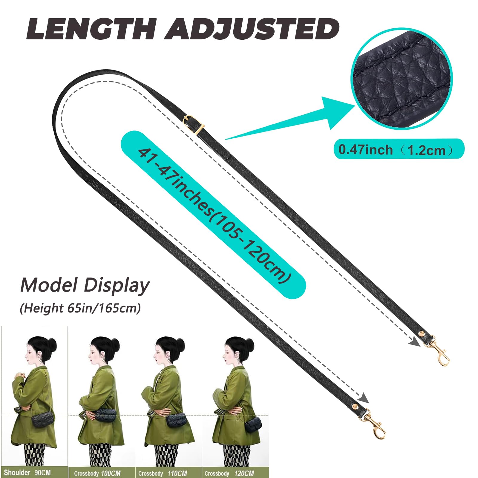 Premium Leather Purse Strap Replacement - Adjustable Crossbody Handbag Strap for Women | Perfect for Everyday Use, Travel & Fashion Accessories