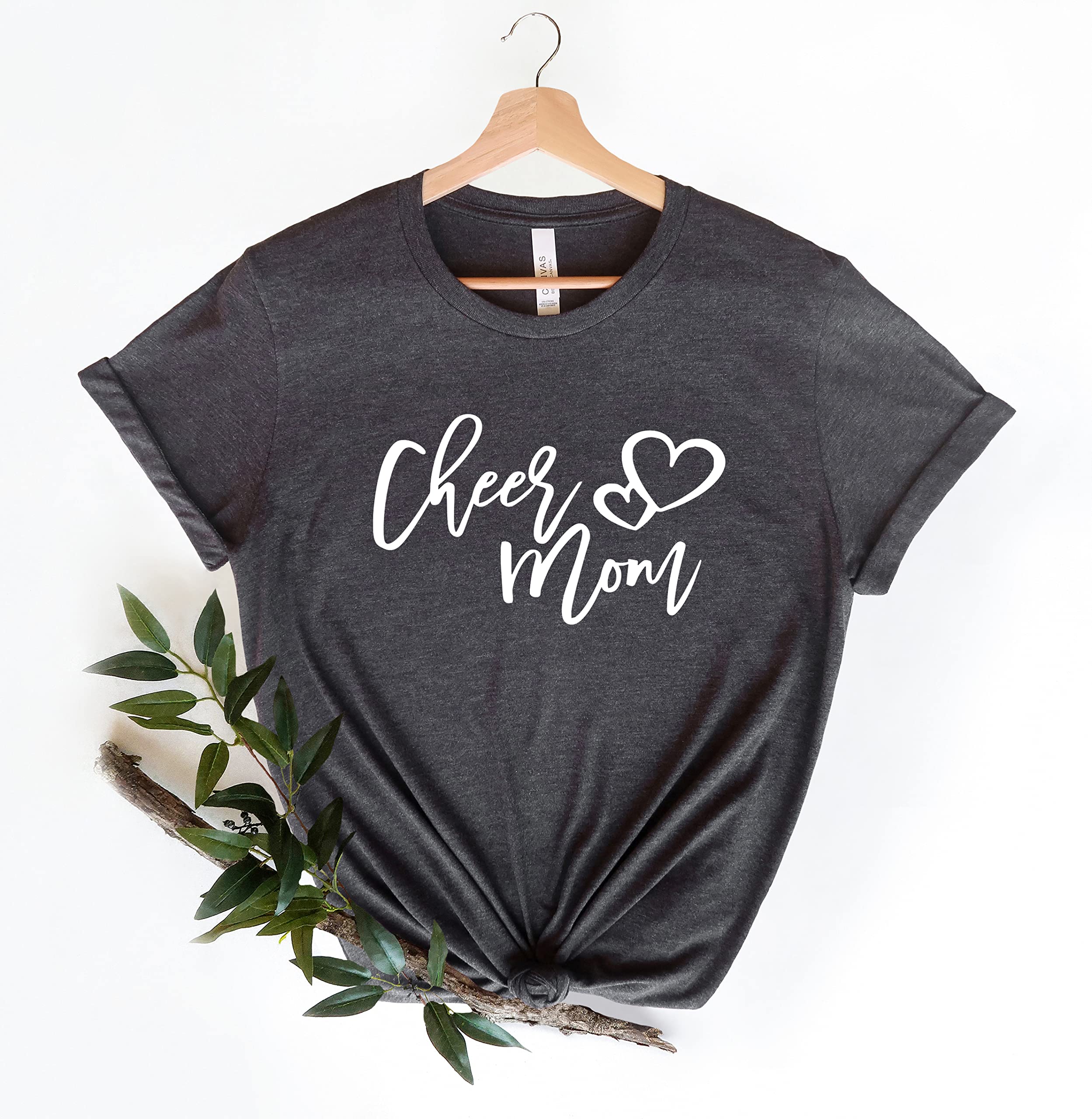Cheer Mom T-Shirt - Perfect Mother's Day & Birthday Gift for Women - Comfortable Cotton Tee for Cheerleading Moms, Sports Events & Casual Wear