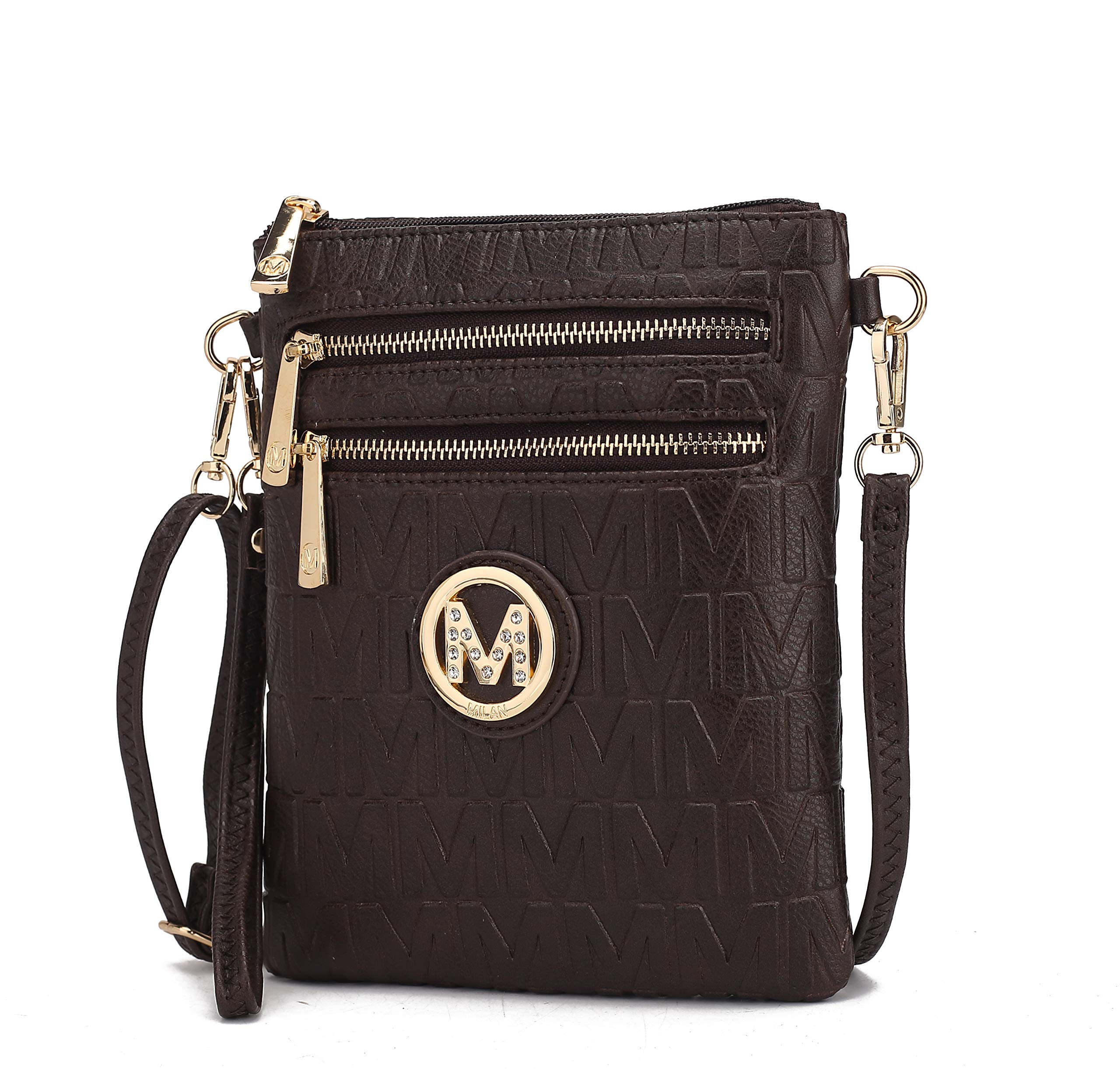 MKF Women's Crossbody Bag - PU Leather Shoulder Purse for Daily Use