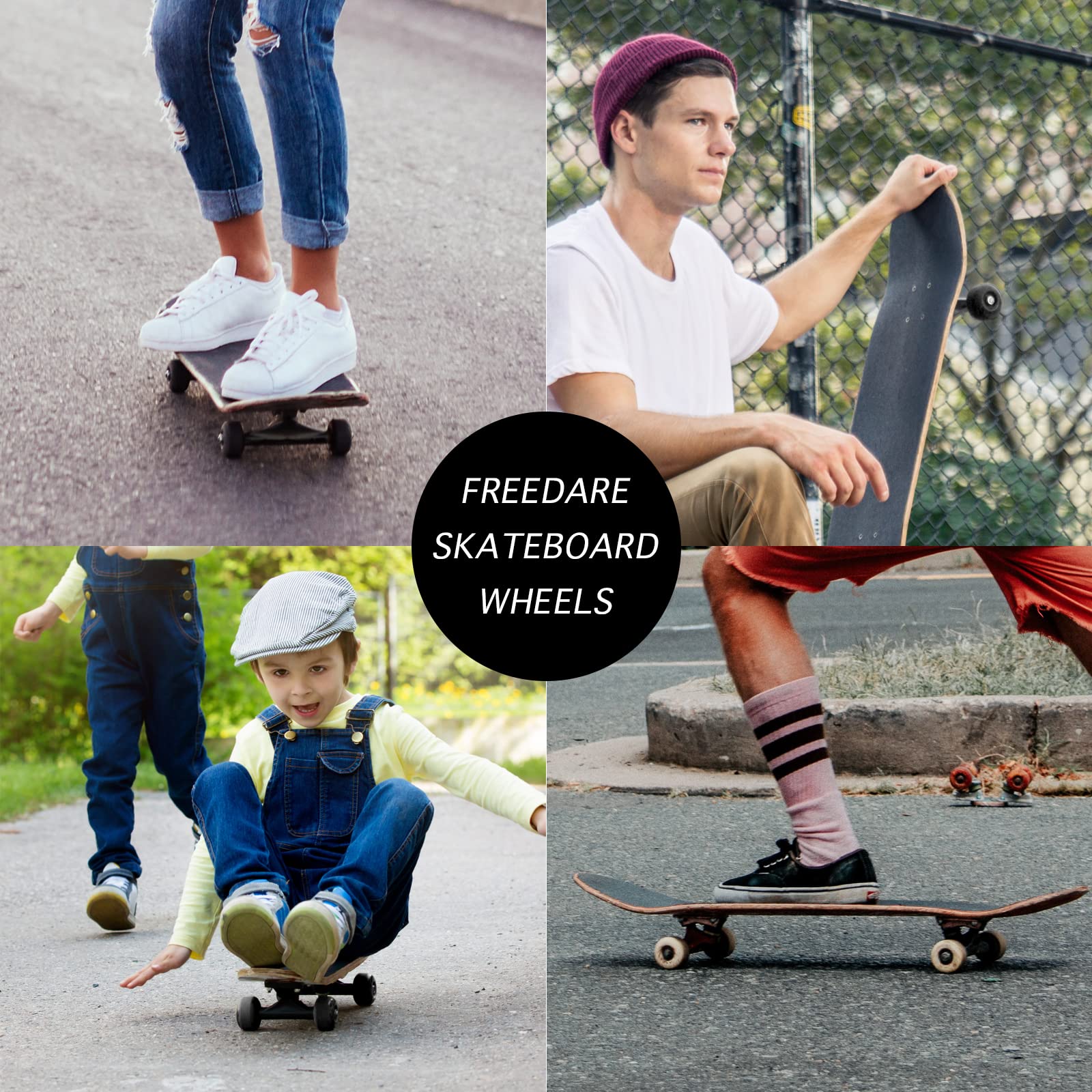 Premium Skateboard Tools & Wheels Set - Complete Skate Maintenance Kit for Smooth Rides - Perfect for Street Skating, Park Tricks & Longboard Cruising