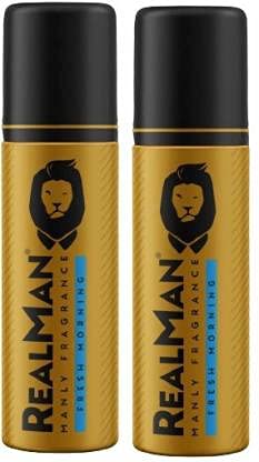 REALMAN Manly Fragrance Body Spray for Men - Fresh Morning Scent, 150ml (Pack of 1) | Long-Lasting Cologne, Gym, Work & Date Night Essential