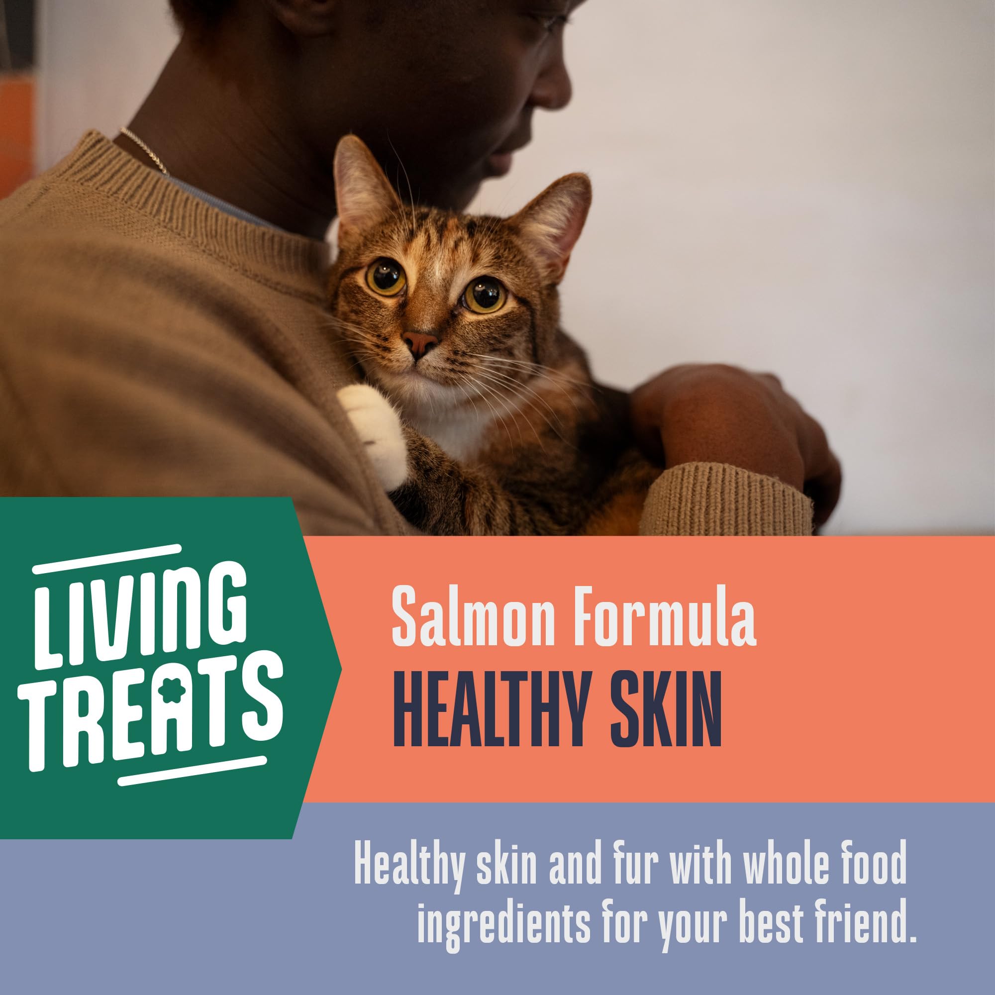 Premium Whole Life Cat Treats with Probiotics - Human-Grade Allergy & Itchy Skin Relief for Cats, Digestive Health Support - Natural Salmon & Yogurt Flavor, 1oz (Pack of 1) - Perfect for Training Rewards & Daily Snacking