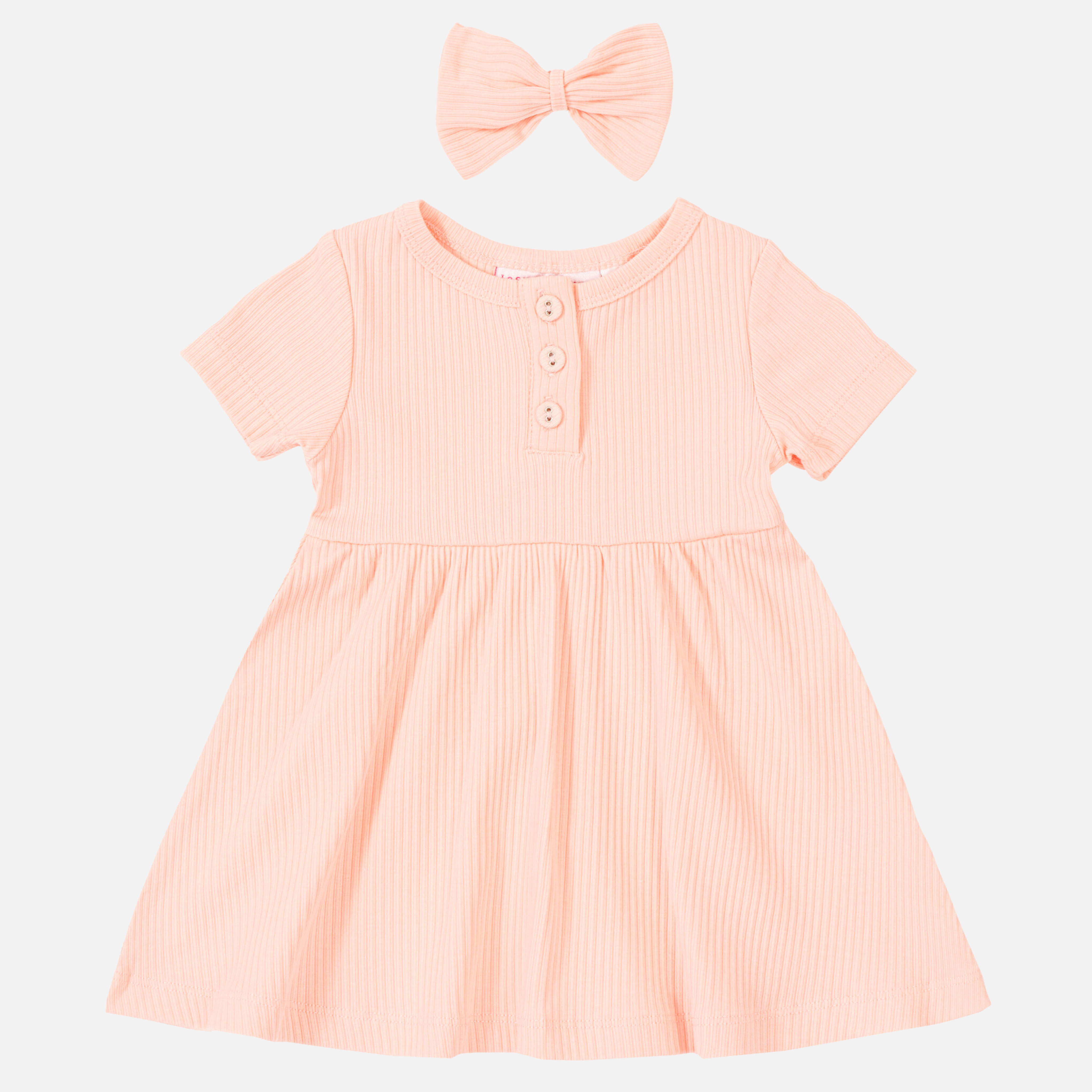 Cozy Basic Short Sleeve Dress in Peach Dust - Perfect for Casual Outings, Summer Wear & Everyday Comfort