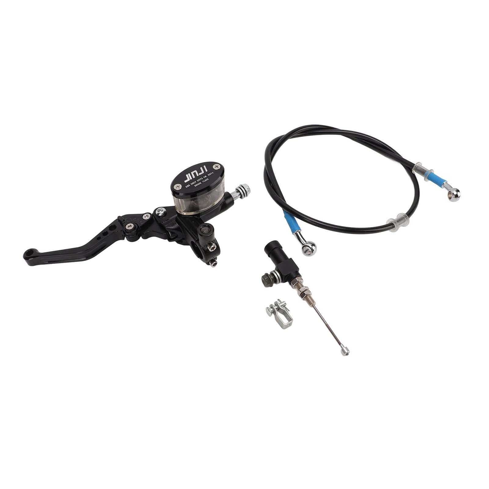 Heavy Duty Universal 6-Angle Adjustable Brake Handle Pump with Hose - Ergonomic Master Cylinder for 22mm Handlebar (Black) | Perfect for Mountain Bikes, Motorcycles & BMX Racing