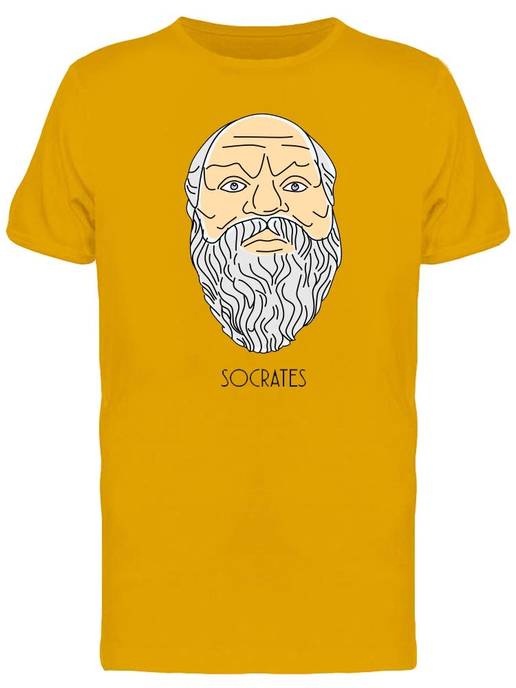 Socrates Hand Drawn Graphic T-Shirt for Men - Philosophy Inspired Casual Wear for College, Street Style & Everyday Outfits