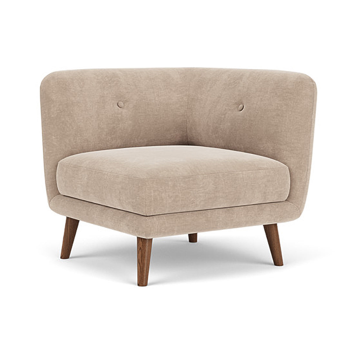 Alfred Fabric Modular Sofa - Left 1 Seater Sectional Couch for Living Room, Lounge & Small Spaces | Modern Comfortable Furniture for Apartments & Home Decor