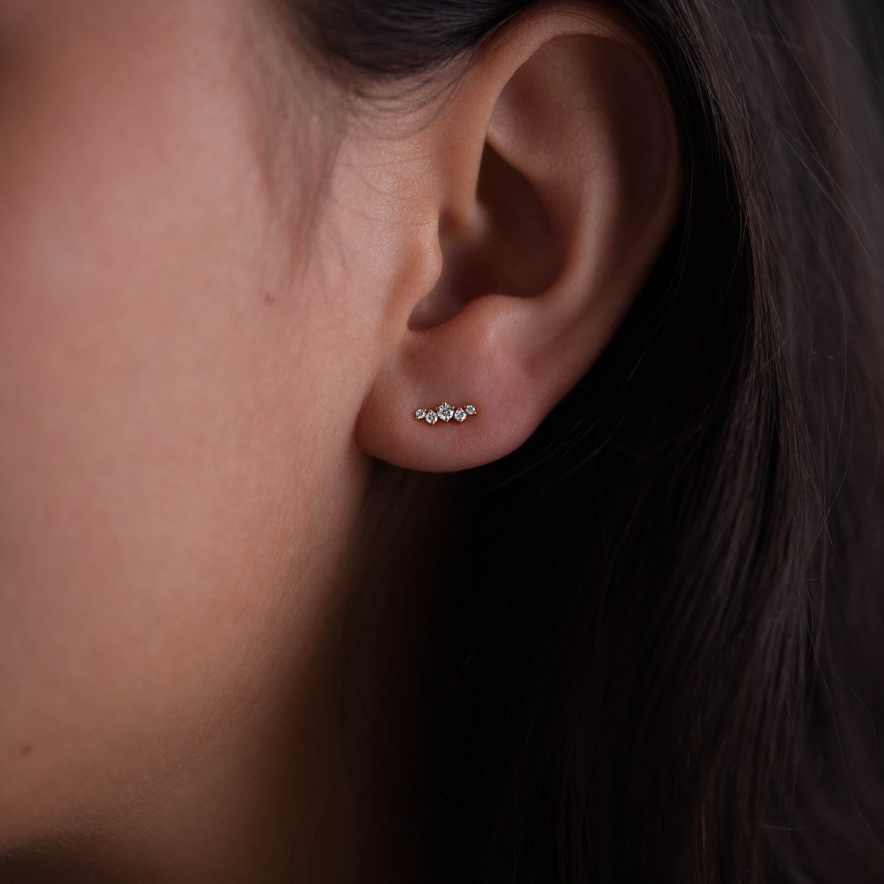 Diamond Starscape Stud Earrings - Sparkling Cubic Zirconia Earrings for Women | Perfect for Parties, Weddings & Everyday Wear