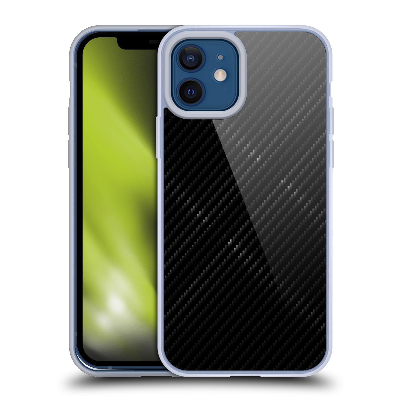 Officially Licensed Alyn Spiller Plaid Carbon Fiber Soft Gel Case for Apple iPhone 12 & iPhone 12 Pro - Durable Protection with Stylish Design | Perfect for Everyday Use, Work & Travel
