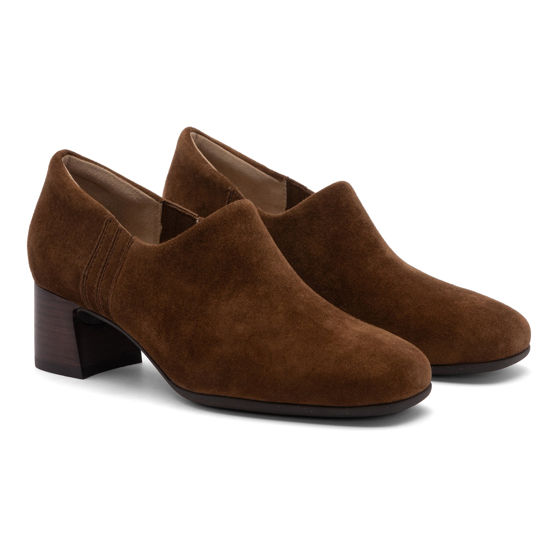 Abeo Avenue Slip On Casual Shoes for Women - Comfortable Caramel Suede Loafers | Perfect for Work, Office & Everyday Wear