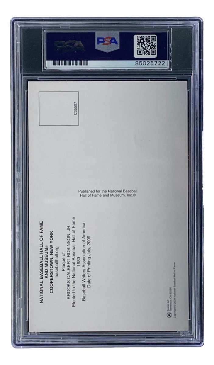 Brooks Robinson Autographed 4x6 Baltimore Orioles Hall of Fame Plaque Card with PSA/DNA Certification #85025722 - Perfect for Baseball Memorabilia Collections & Sports Fan Gifts