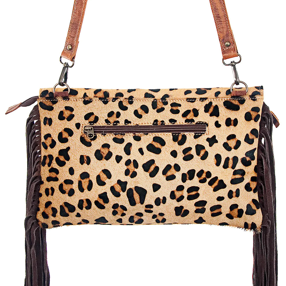 American Darling Cheetah Print Clutch Bag with Fringe - Stylish Crossbody Purse for Women, Perfect for Parties, Night Out and Date Night