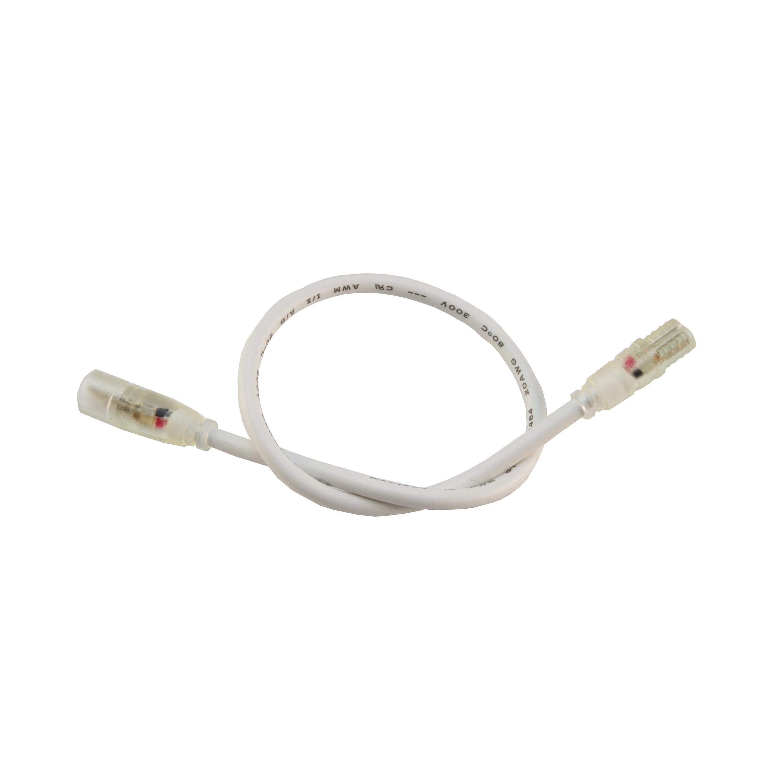 24-Pack Diode LED Wet Location Extension Cables - 24 Inch White PVC with 10.5mm Male to Female Plugs (2464) - Perfect for Outdoor Lighting, Pool Areas & Bathroom Installations
