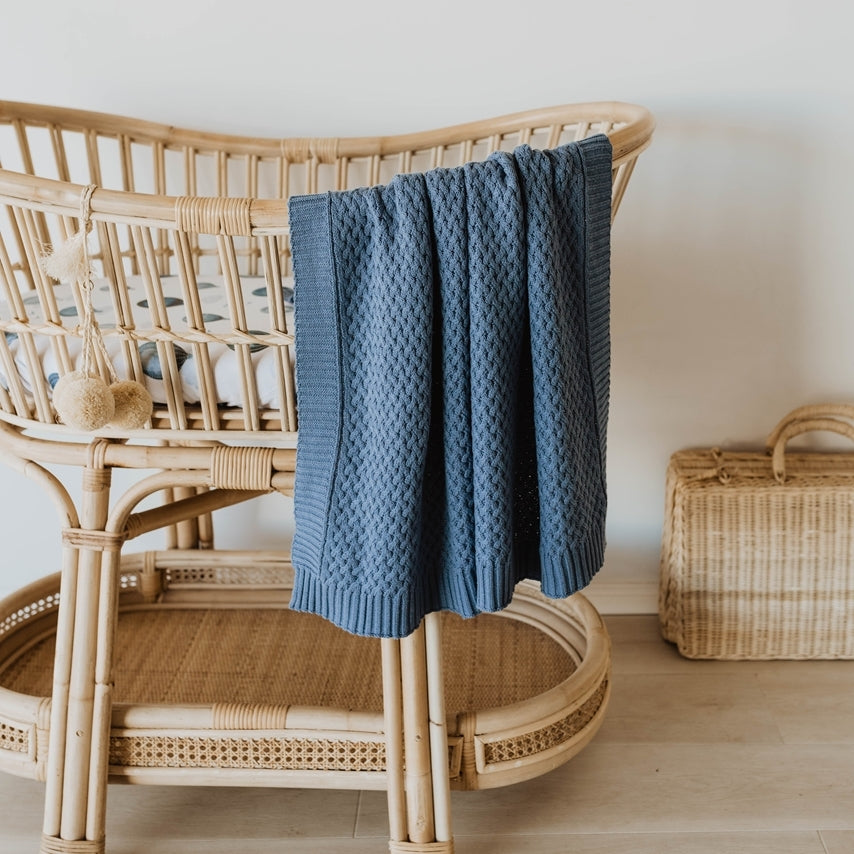 Snuggle Hunny Diamond Knit Baby Blanket - Ultra Soft & Cozy Blanket for Newborns & Toddlers - Perfect for Nursery, Stroller & Cuddle Time
