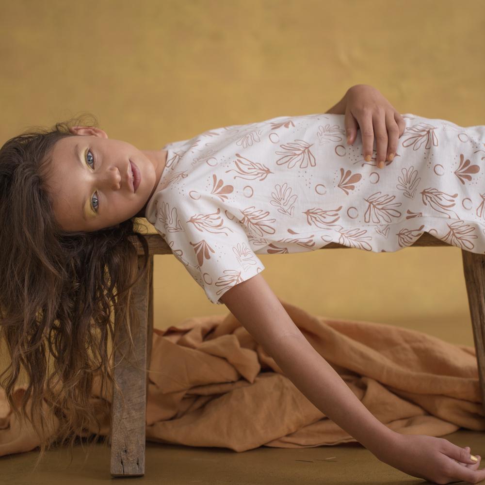 Coral Nights Milk Tee Lounge Dress - Soft Comfortable Sleepwear for Women, Perfect for Relaxing at Home or Lounging