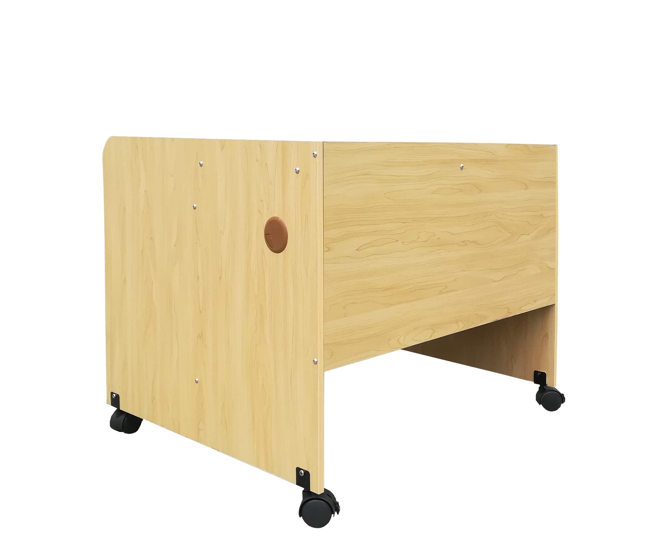 FixtureDisplays 24 Inch Height Adjustable Kids Computer Desk with Keyboard Tray - Solid Wood Study Desk for Children - Perfect for Homeschooling, Online Learning & Bedroom Workspace