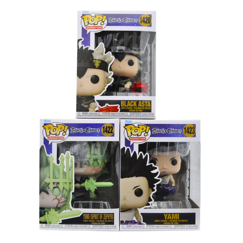 Black Clover Funko Pop Figures - Set of 3 Anime Collectible Vinyl Toys for Display & Gift Giving - Perfect for Anime Fans, Home Decor, and Office Collections