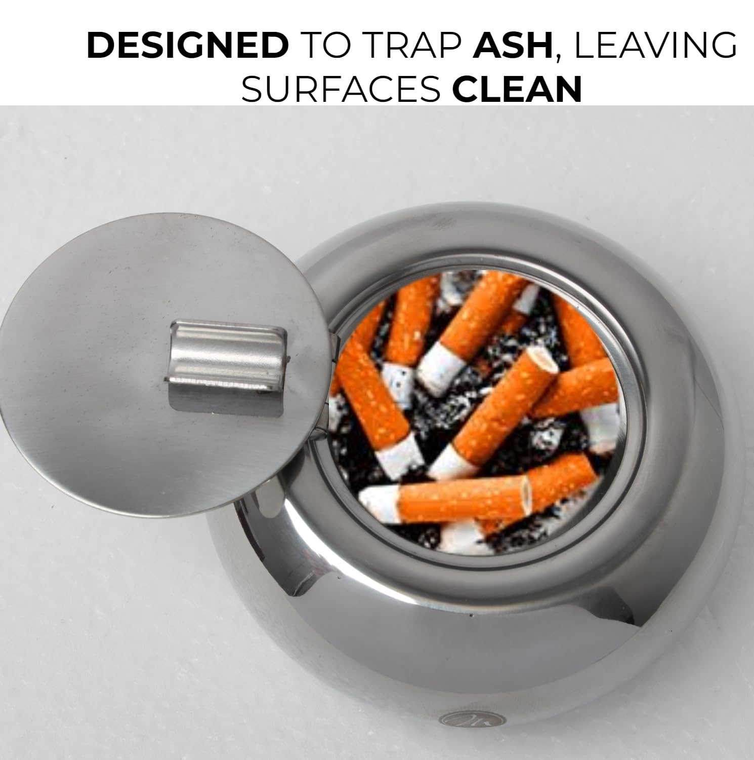 Premium Cigarette Ashtray for Home, Office, Indoor & Outdoor Use - Perfect for Patio, Deck, and Smoking Areas