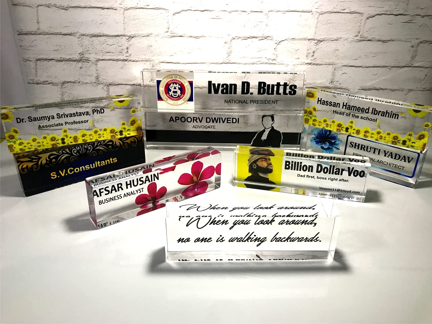 Custom Acrylic Teacher Name Plates - 8