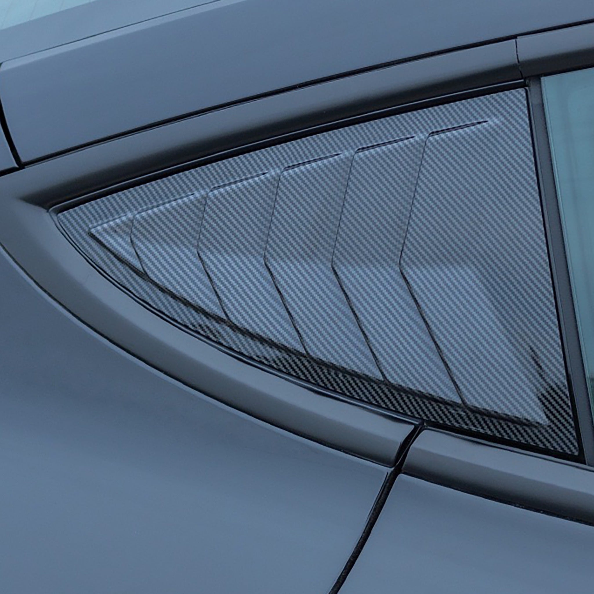 High-Performance Racing Style Rear Side Window Louvers for Tesla Model 3 (2017-2024) - Enhance Style & Reduce Glare for Daily Driving & Car Shows