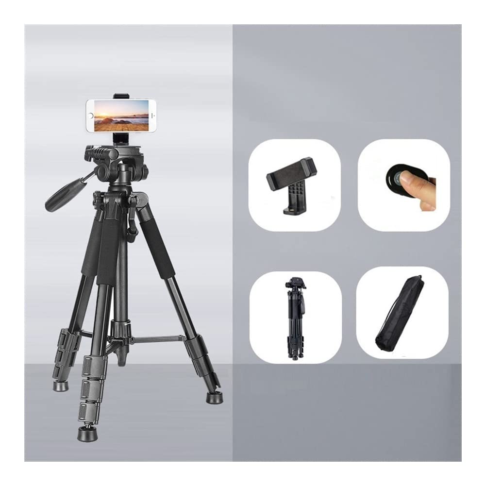 Professional RajoNN Q111 Aluminum Tripod Stand - Portable Travel Camera & Phone Tripod with Mount Holder for DSLR, Smartphone, iPad - Perfect for Vlogging, Photography & Video Shooting