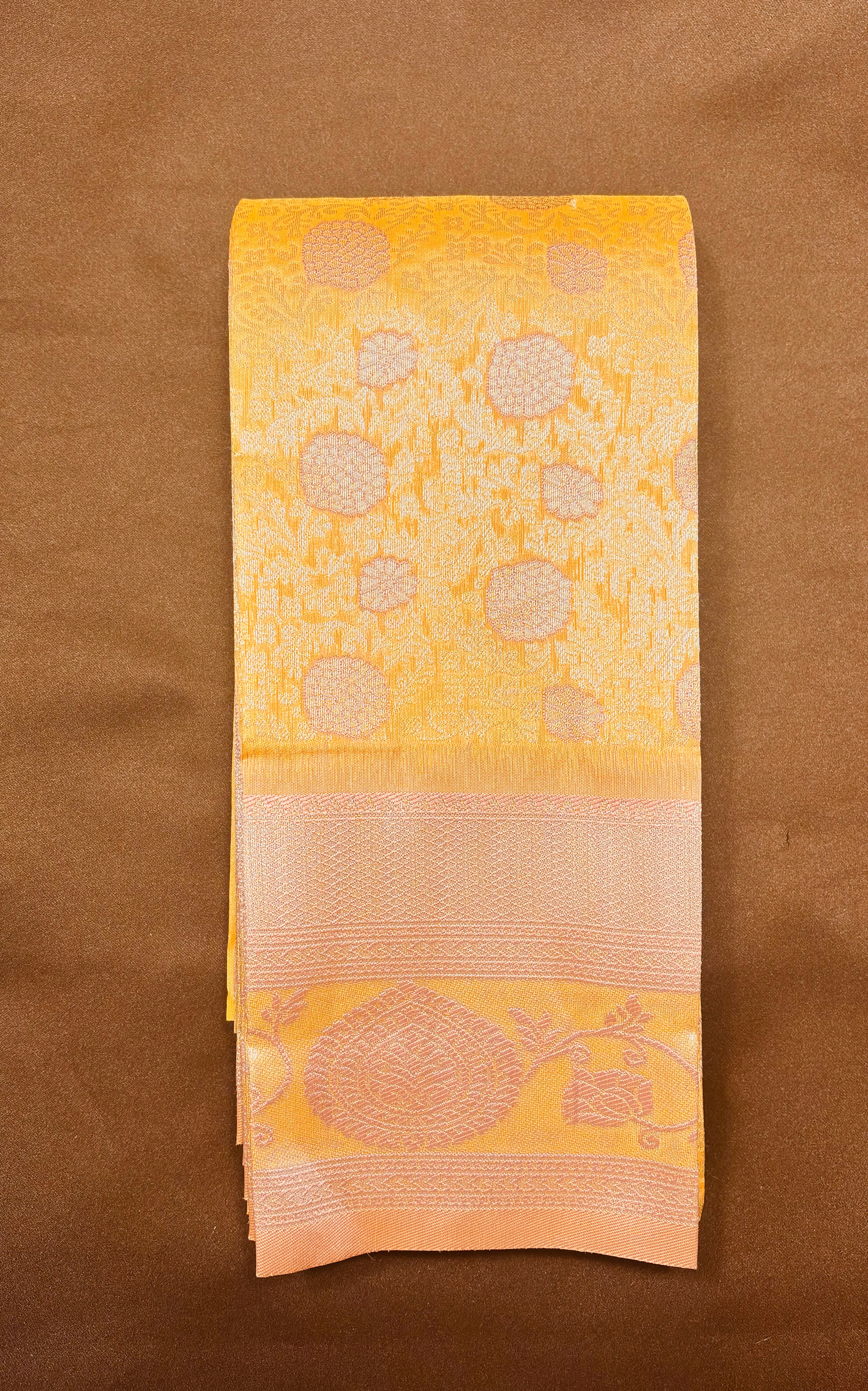 Elegant Orange Art Silk Saree with Pink Border & Matching Blouse - Perfect for Weddings, Parties & Festive Occasions