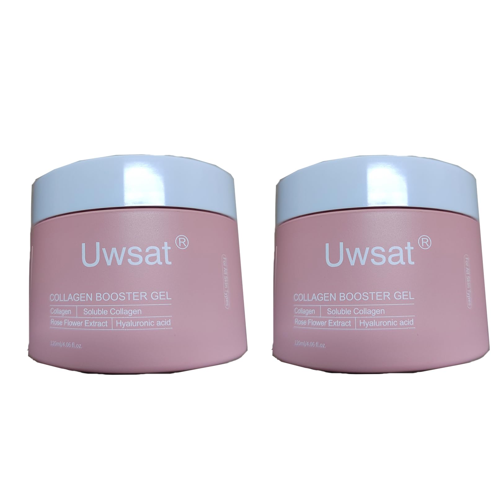 2PCS Collagen Cream Face Mask - Tightening Soluble Collagen with Rose Flower Extract & Hyaluronic Acid for Women's Skin Care | Hydrating Moisturizer for Dry Skin, Anti-Aging Treatment, Spa Day & Night Routine