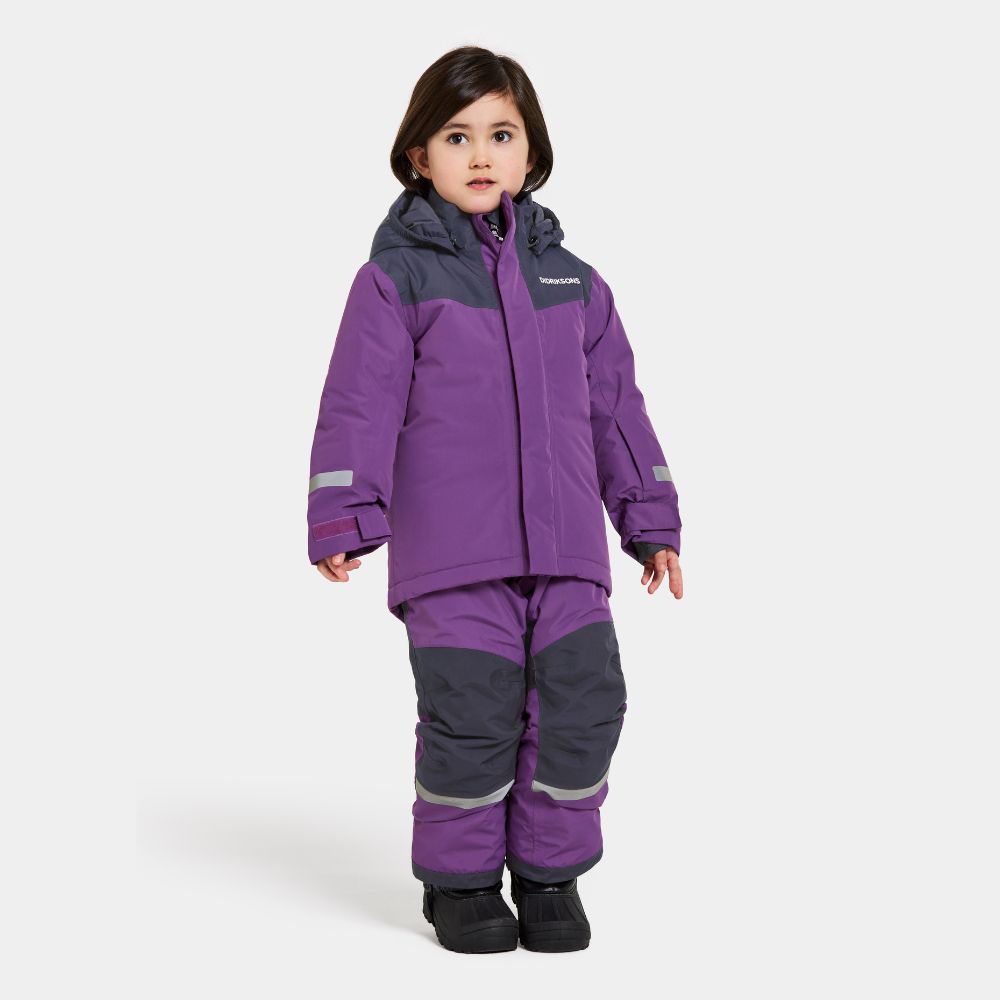 Didriksons Skare Kids Waterproof Ski Jacket & Pants Set - Royal Purple - Winter Snowsuit for Boys & Girls - Perfect for Skiing, Snowboarding & Outdoor Winter Activities