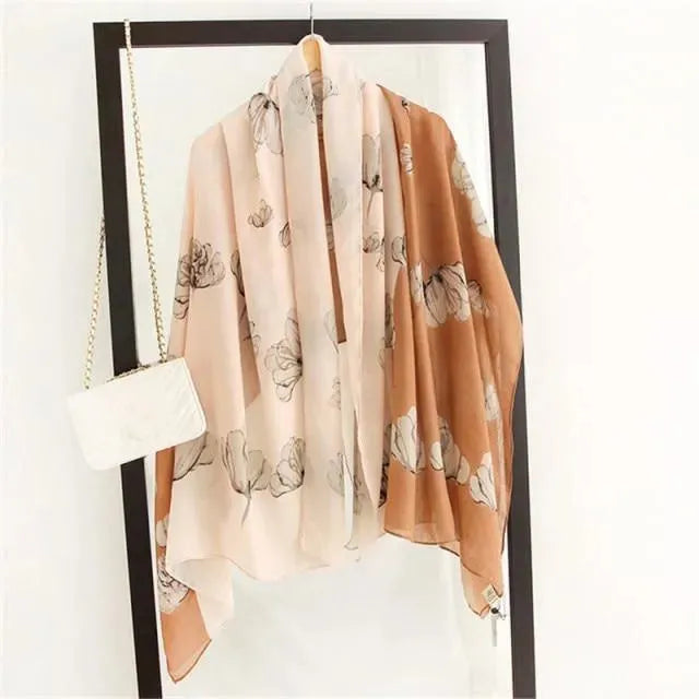 Luxury Striped Scarves for Women - Soft Cashmere & Silk Blend - Elegant Fashion Accessory for Winter, Office & Special Occasions