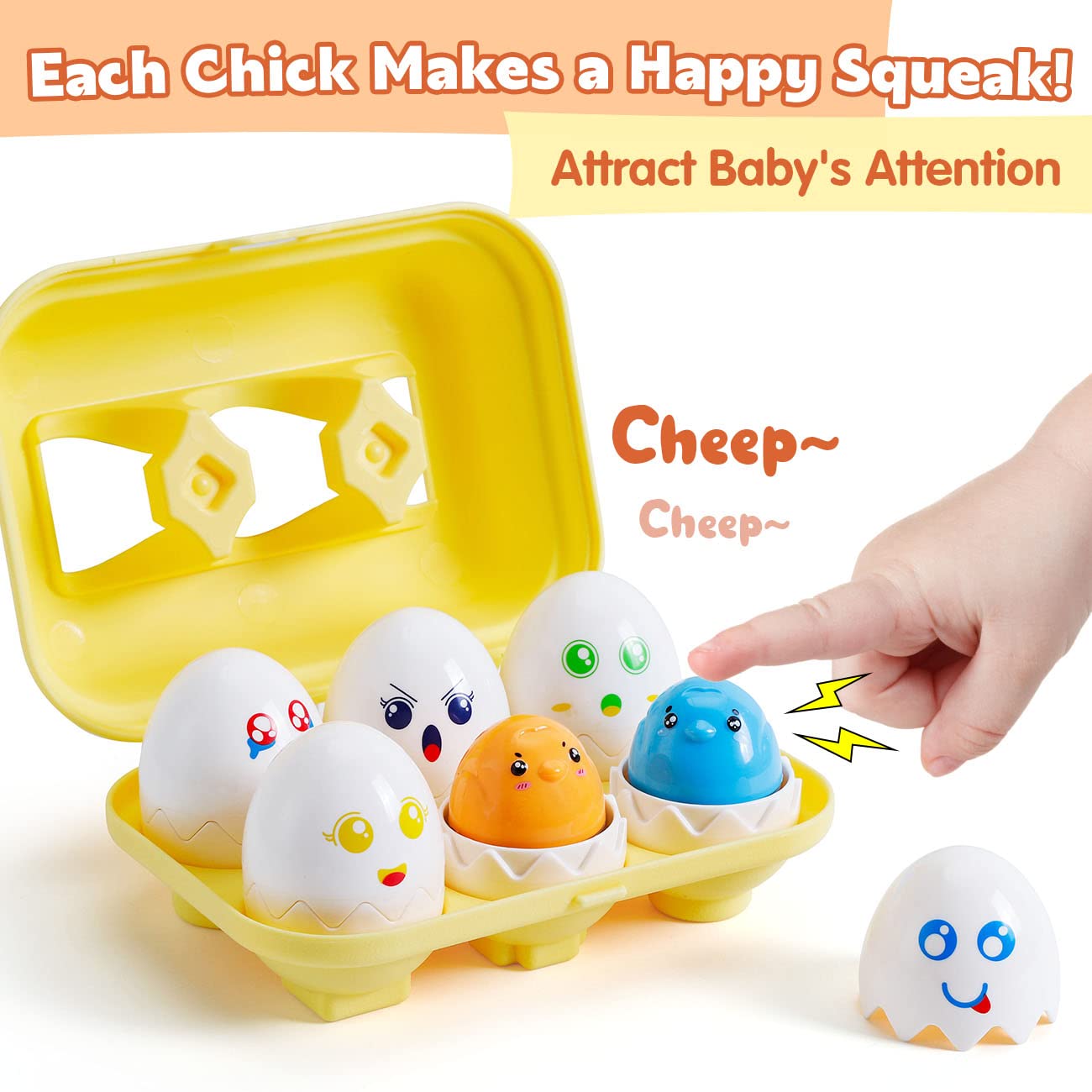 Easter Eggs Toys for Toddlers 1-3 Years - Montessori Learning Gifts for 1-2 Year Olds | Perfect for Birthday & Early Education