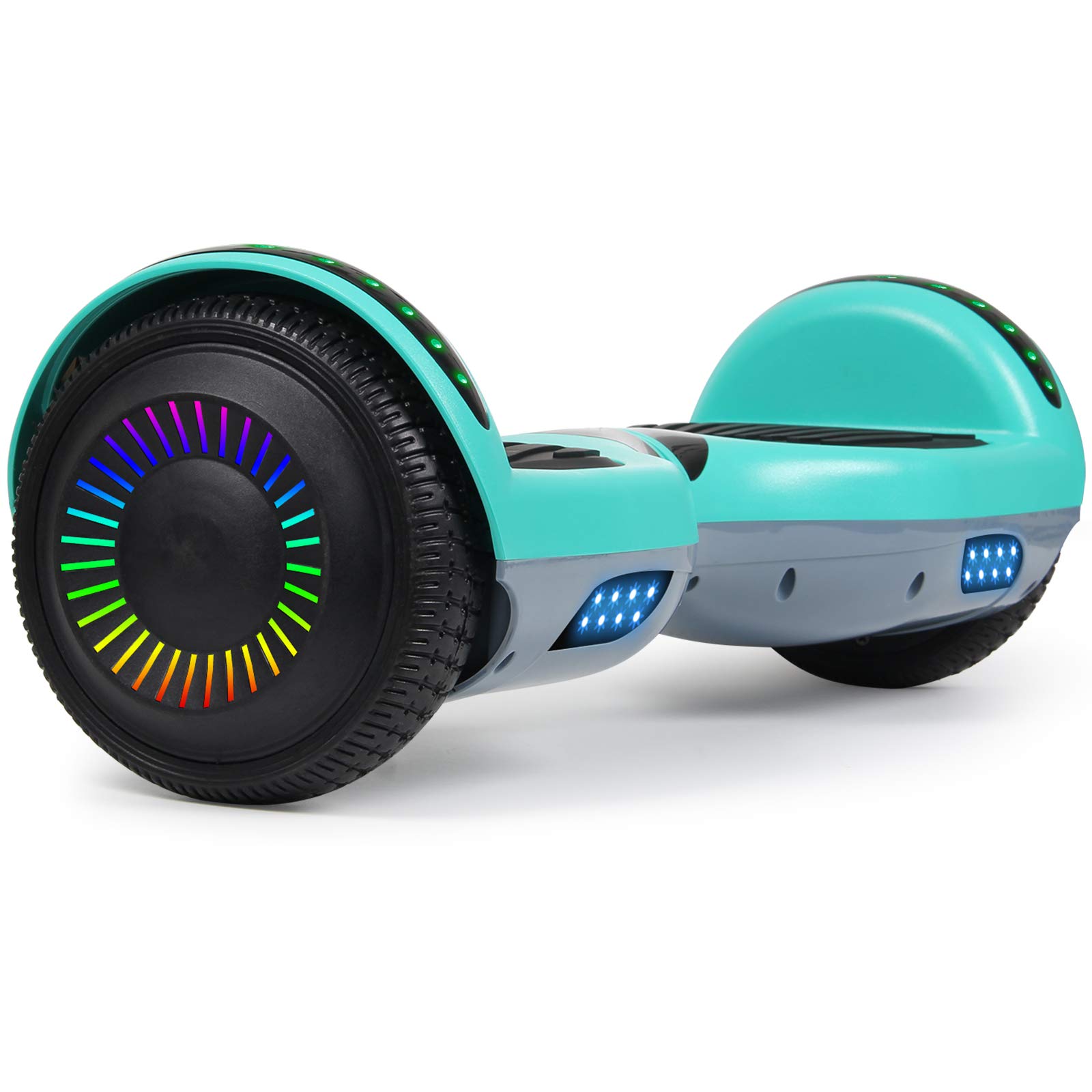 SISIGAD A12 Bluetooth Hoverboard with LED Lights - Self Balancing Scooter for Kids & Adults - Perfect for Commuting, Indoor & Outdoor Fun