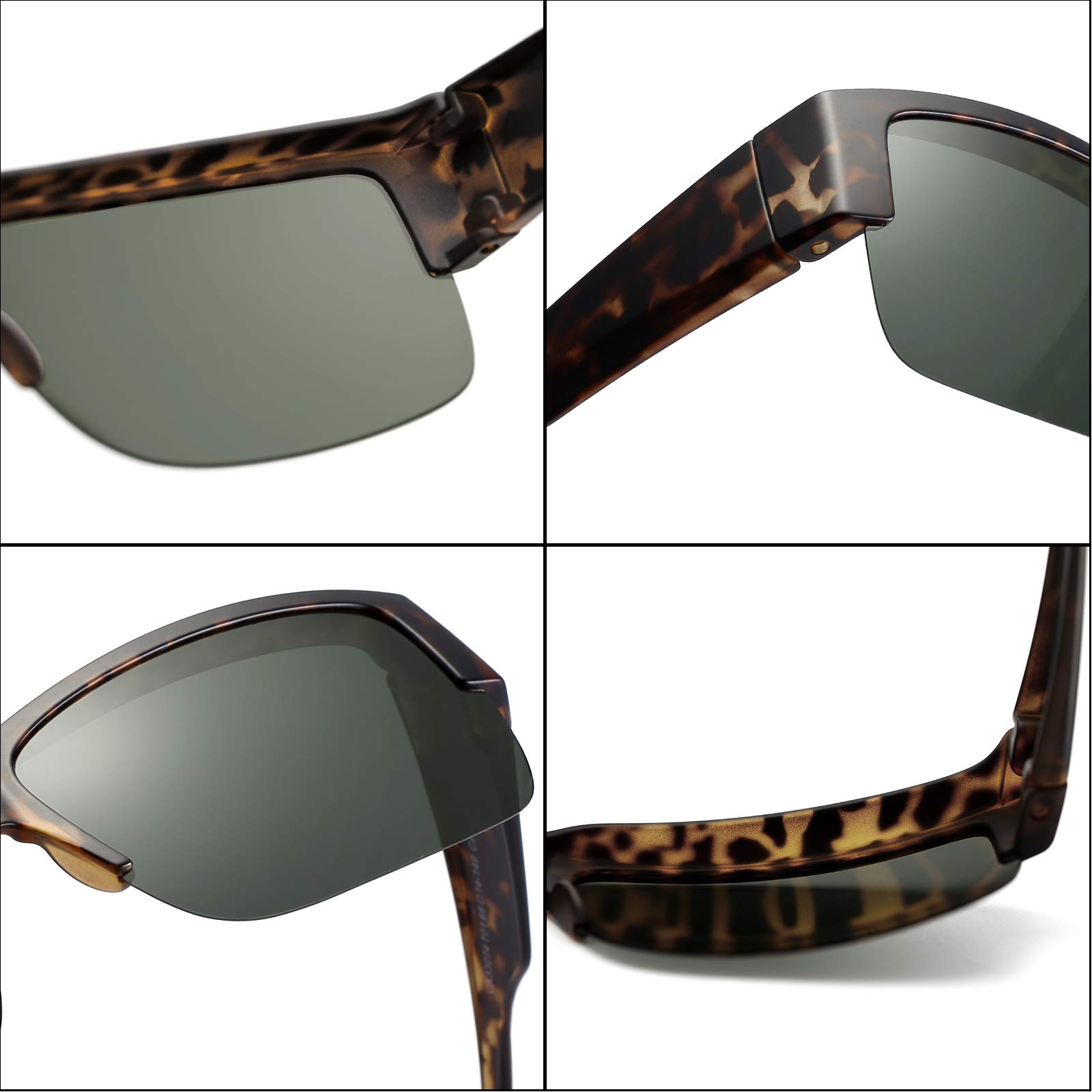 CAXMAN Polarized Fit Over Glasses Sunglasses for Men & Women - 100% UV Protection - Perfect for Driving, Outdoor Sports & Daily Wear