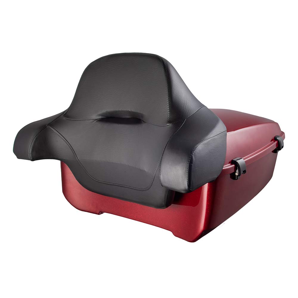 Harley Tour Pack King Tour Pack for 2014+ Harley Touring Motorcycles - Hard Candy Hot Rod Red Flake Top Lid (No Flame Mark) | Premium Motorcycle Luggage for Long Rides & Road Trips