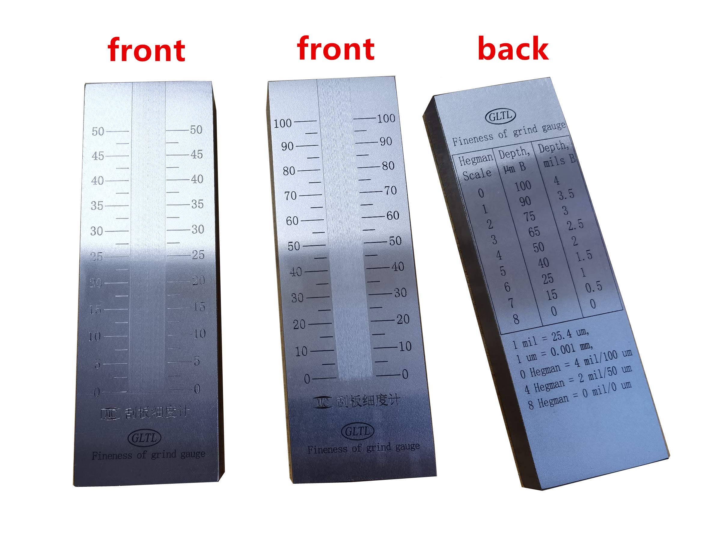 Precision Fineness Gauge Grindometer - ISO Standard Grindness Tester 0-25/50/100/150μm (0-100μm) for Paint, Ink & Coating Quality Control | Lab & Industrial Use