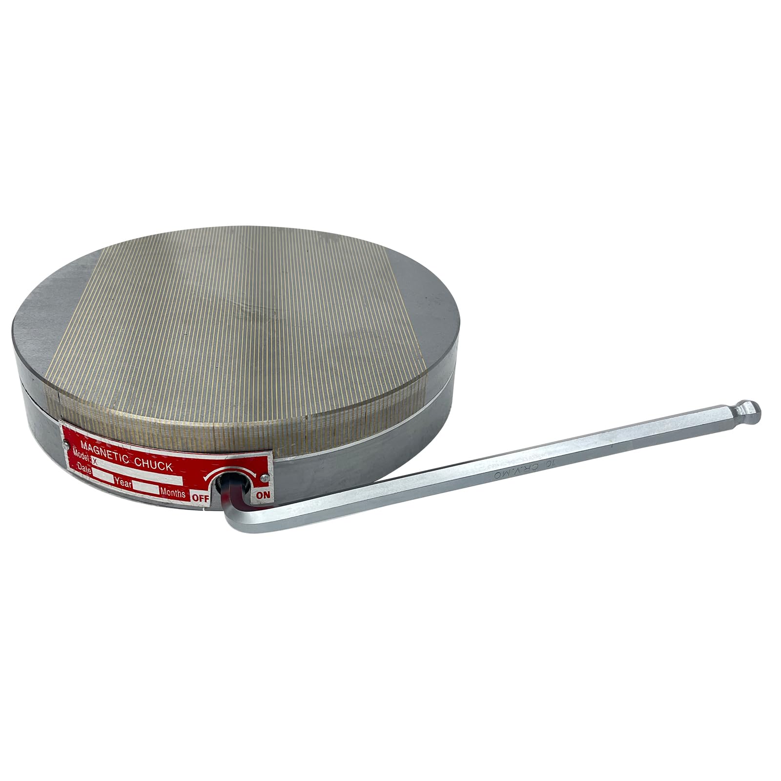 TECHTONGDA 9.8 Inch Round Permanent Magnetic Chuck - Fine Pole Sealed Chuck with >100 N/cm² Suction Power for Grinding Machines | Ideal for Precision Metalworking, CNC Machining & Industrial Applications