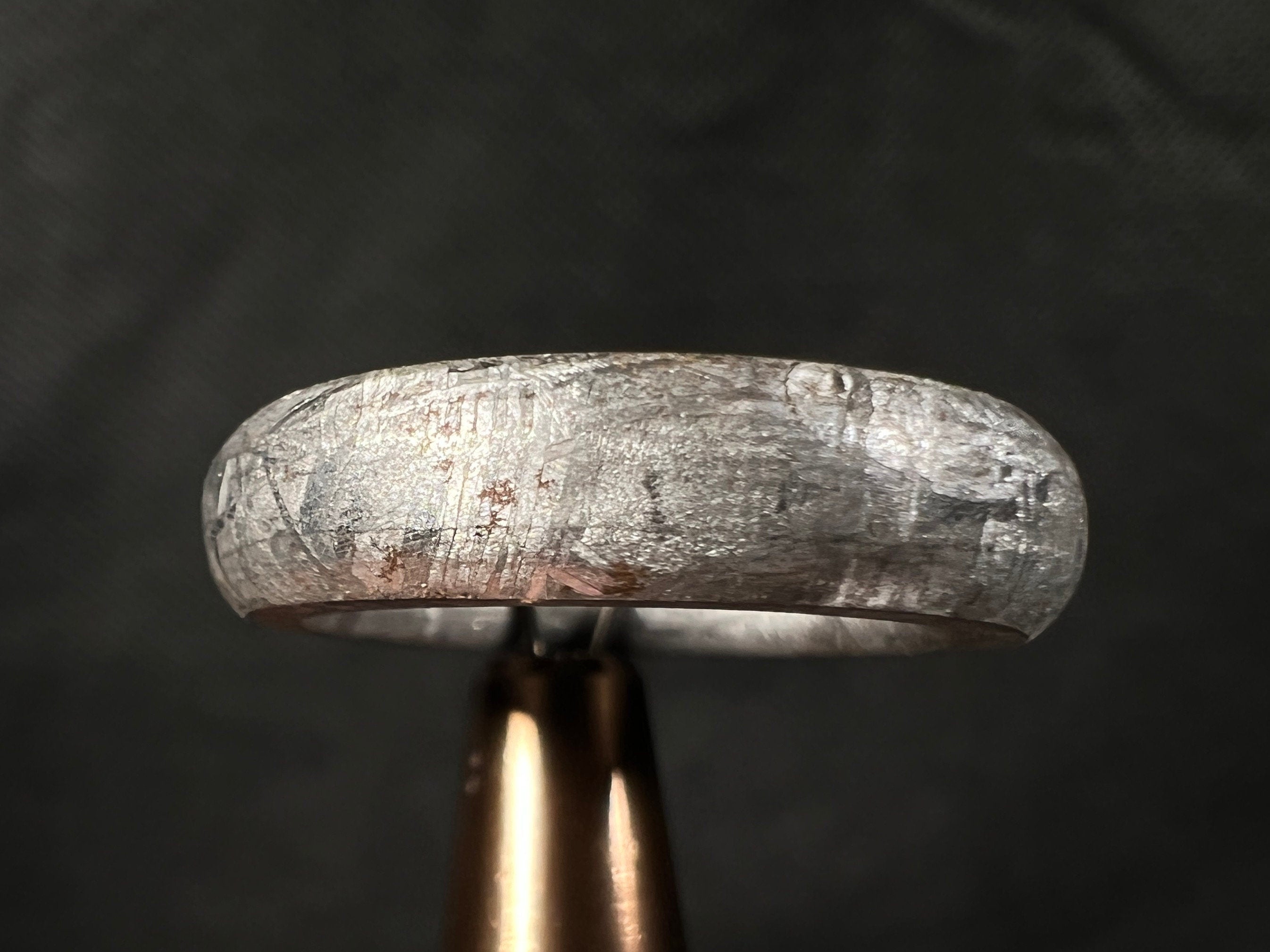 GIBEON Meteorite Ring Size 4.25 - Genuine Meteorite Wedding Band for Men & Women, Space Astronomy Jewelry, Unique Tungsten Carbide Ring for Couples - Perfect for Engagement, Anniversary & Gift Giving