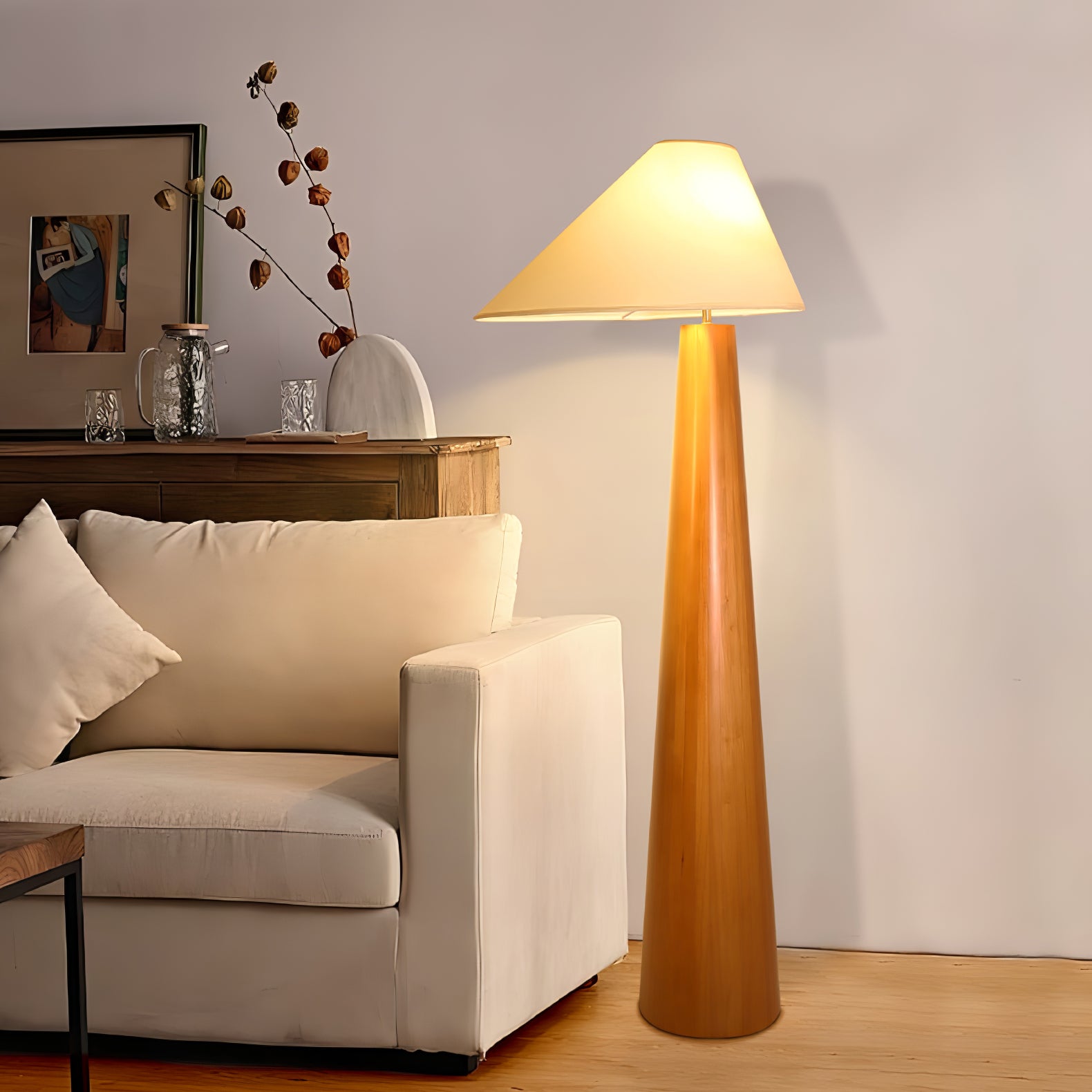 Modern Alvin Floor Lamp with Adjustable Brightness - Stylish Standing Light for Living Room, Bedroom & Office - Perfect for Reading, Relaxing & Decorating