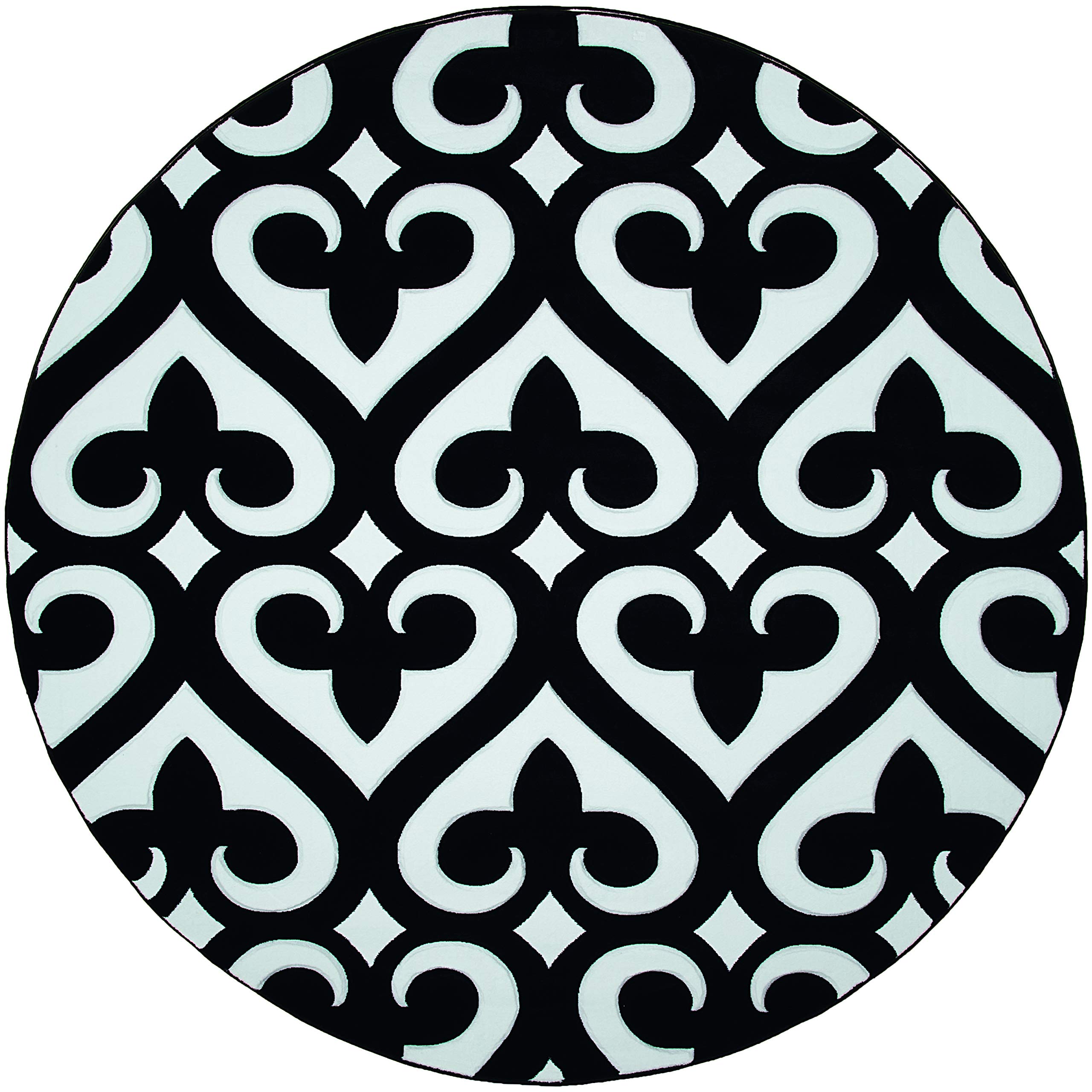 United Weavers of America Bristol Heartland Black Round Rug 7'10