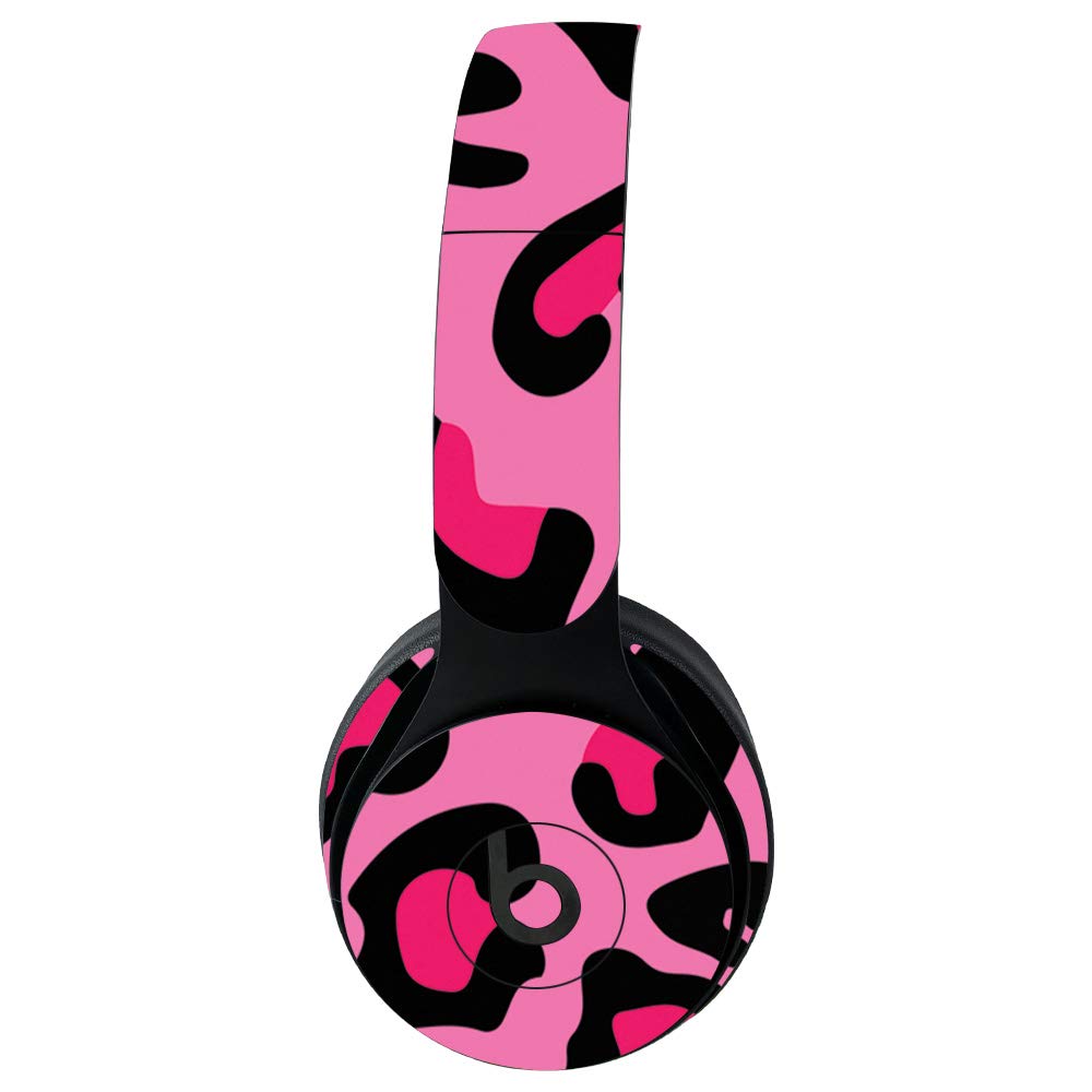 MightySkins Pink Leopard Vinyl Skin Wrap for Beats Solo Pro Wireless Headphones - Protective, Durable, Customizable Cover | Easy to Apply & Remove | Made in USA | Perfect for Gym, Travel, and Personal Style Enhancement