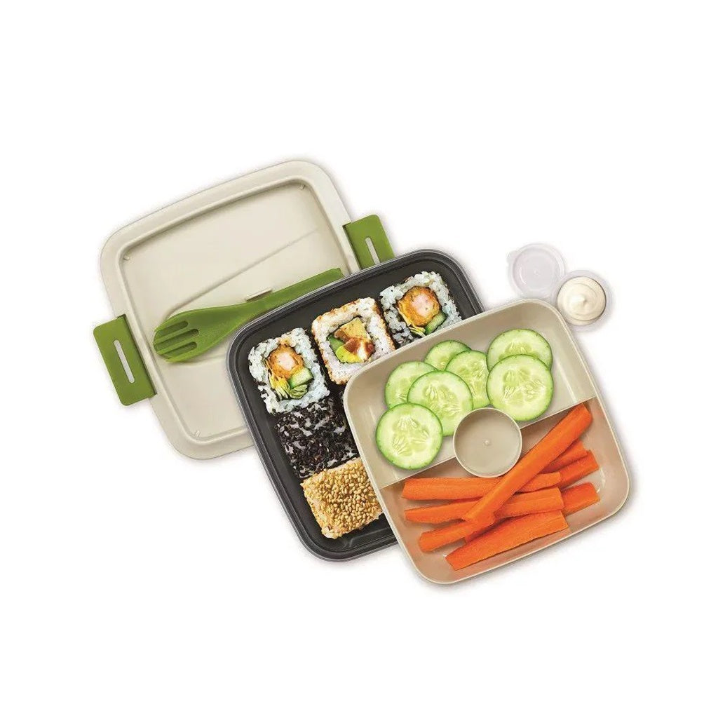 Avanti Food 2 Go Bento Box - Insulated Lunch Container for Work, School & Travel | Leak-Proof Meal Prep Box with Compartments | Microwave & Dishwasher Safe