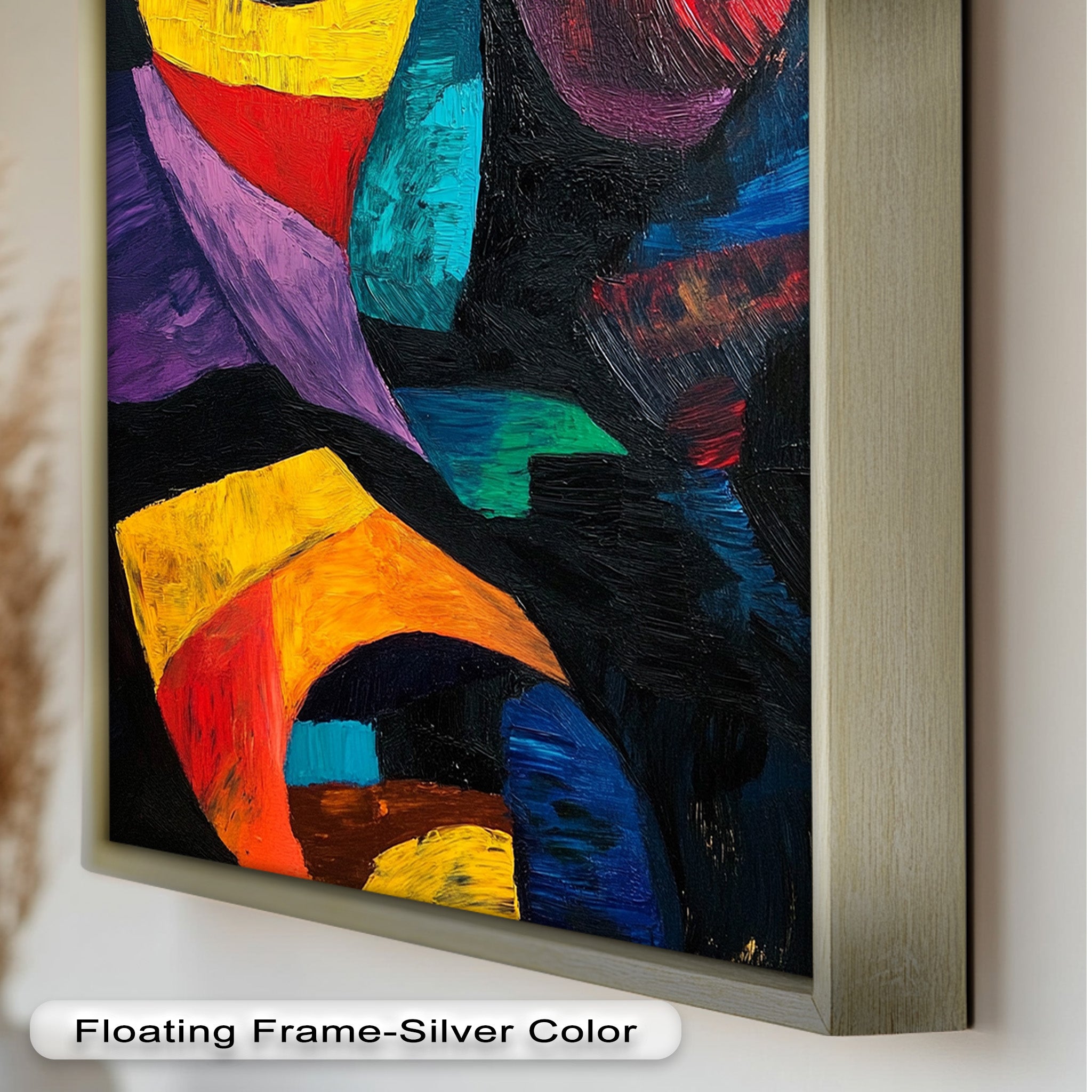 Abstract Eye Expression Fauvism Oil Painting - Modern Wall Art for Living Room, Bedroom & Office Decor