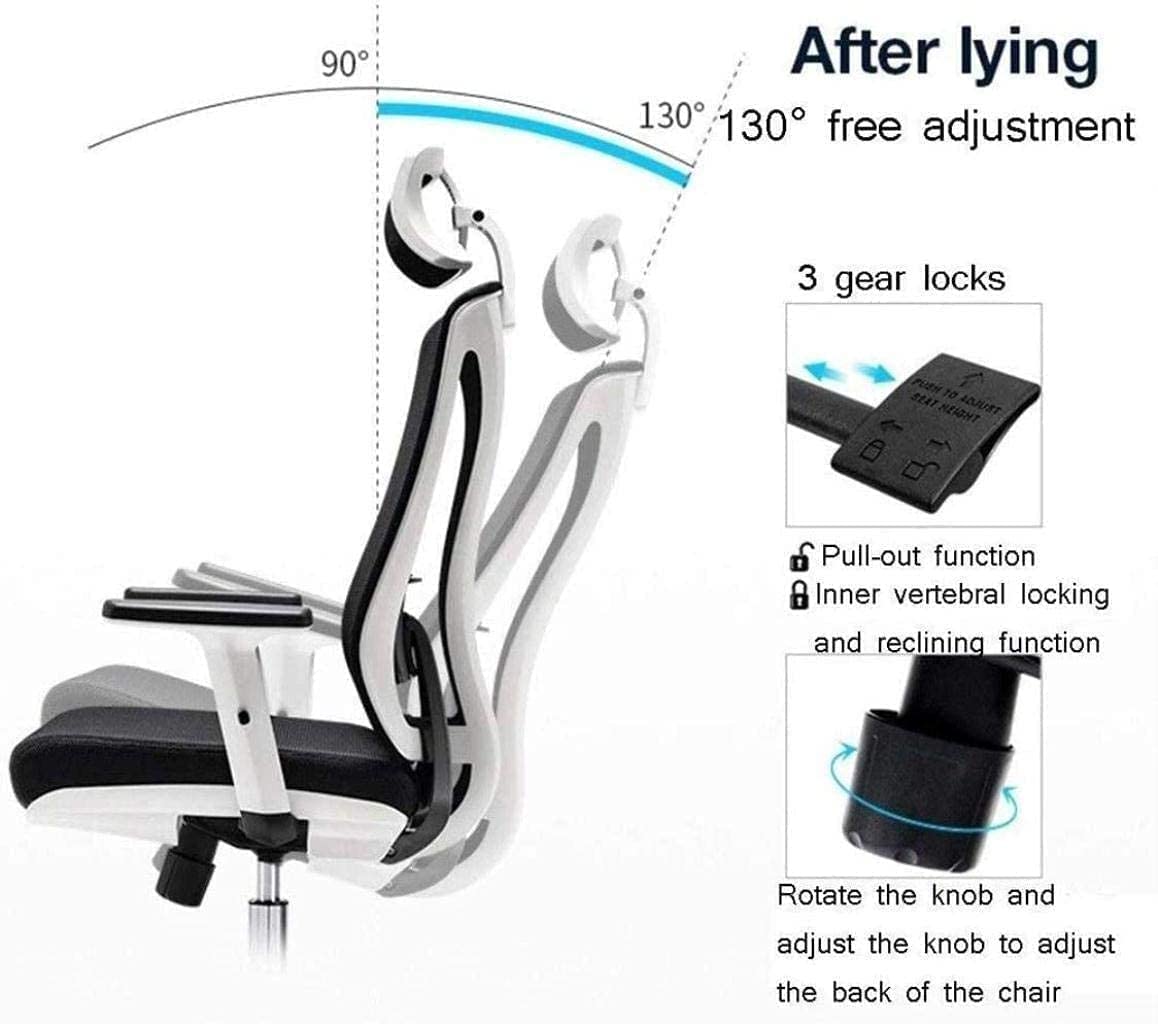 Ergonomic Office Chair with Lumbar Support - Adjustable Swivel Computer Chair for Gaming, Work & Home Office - High Back E-Sports Chair with Lift Function (Style 2) - Perfect for Long Hours of Work, Gaming Sessions & Remote Work Setup