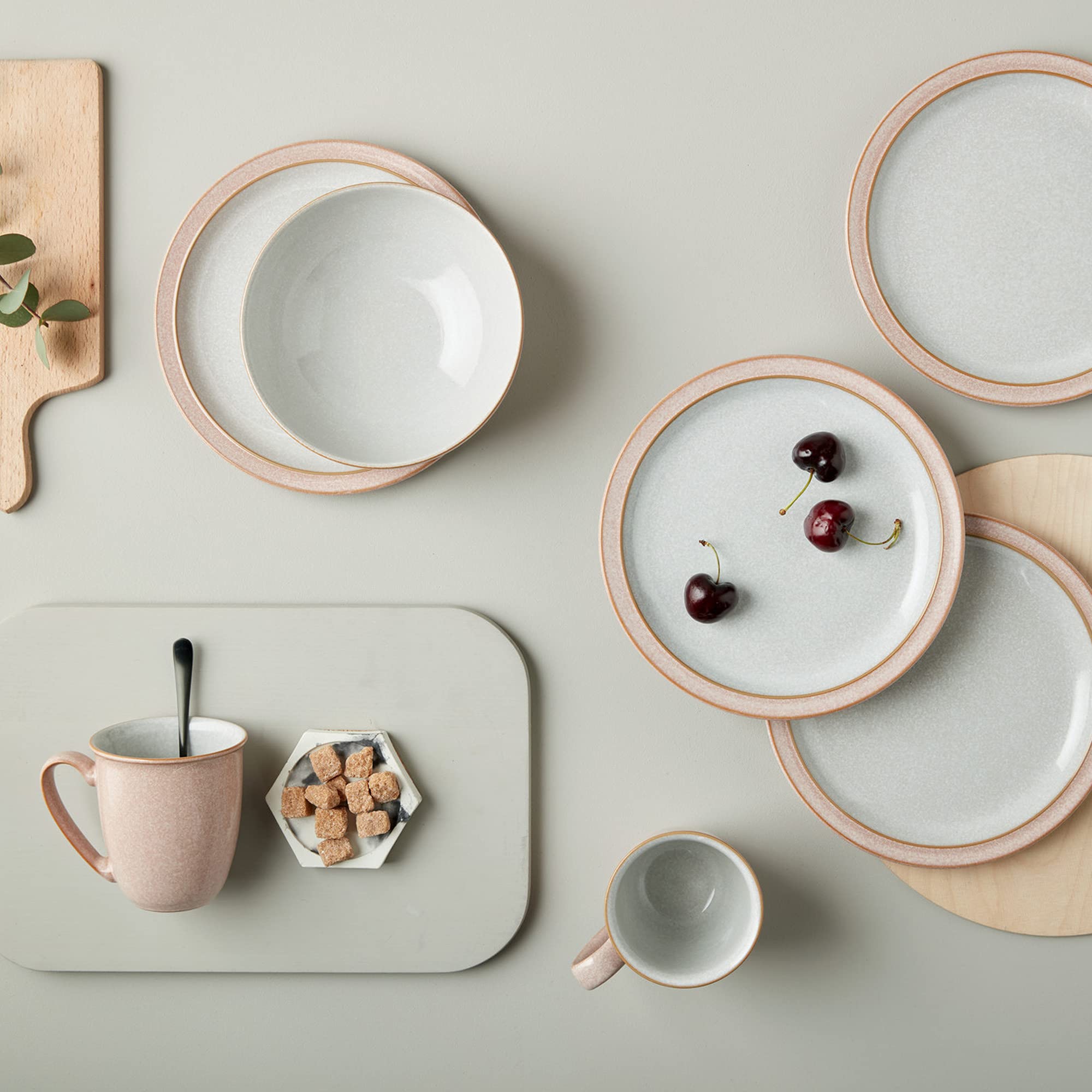 Denby Stoneware Dinner Plate Set - 4-Piece Ceramic Plates for Everyday Use & Formal Dining | Durable & Stylish Tableware for Home, Restaurant, or Party